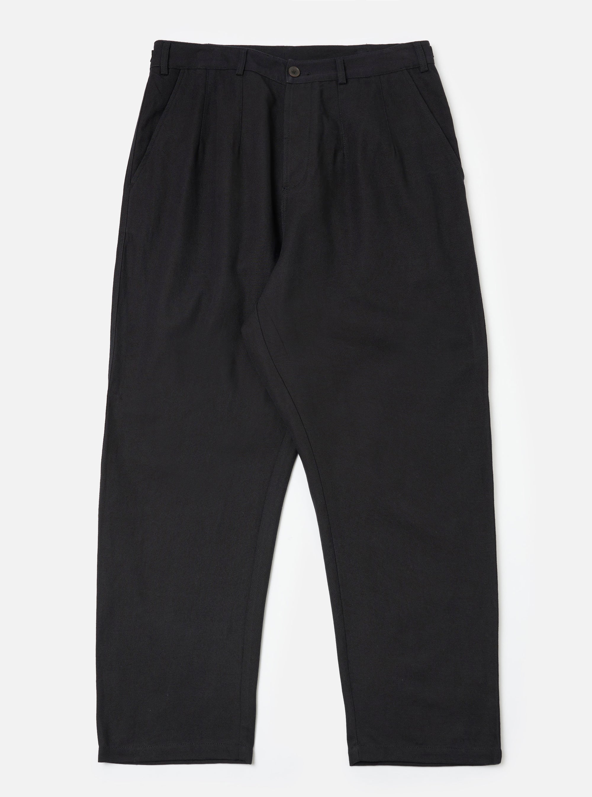Black Organic Canvas Dutch Pant
