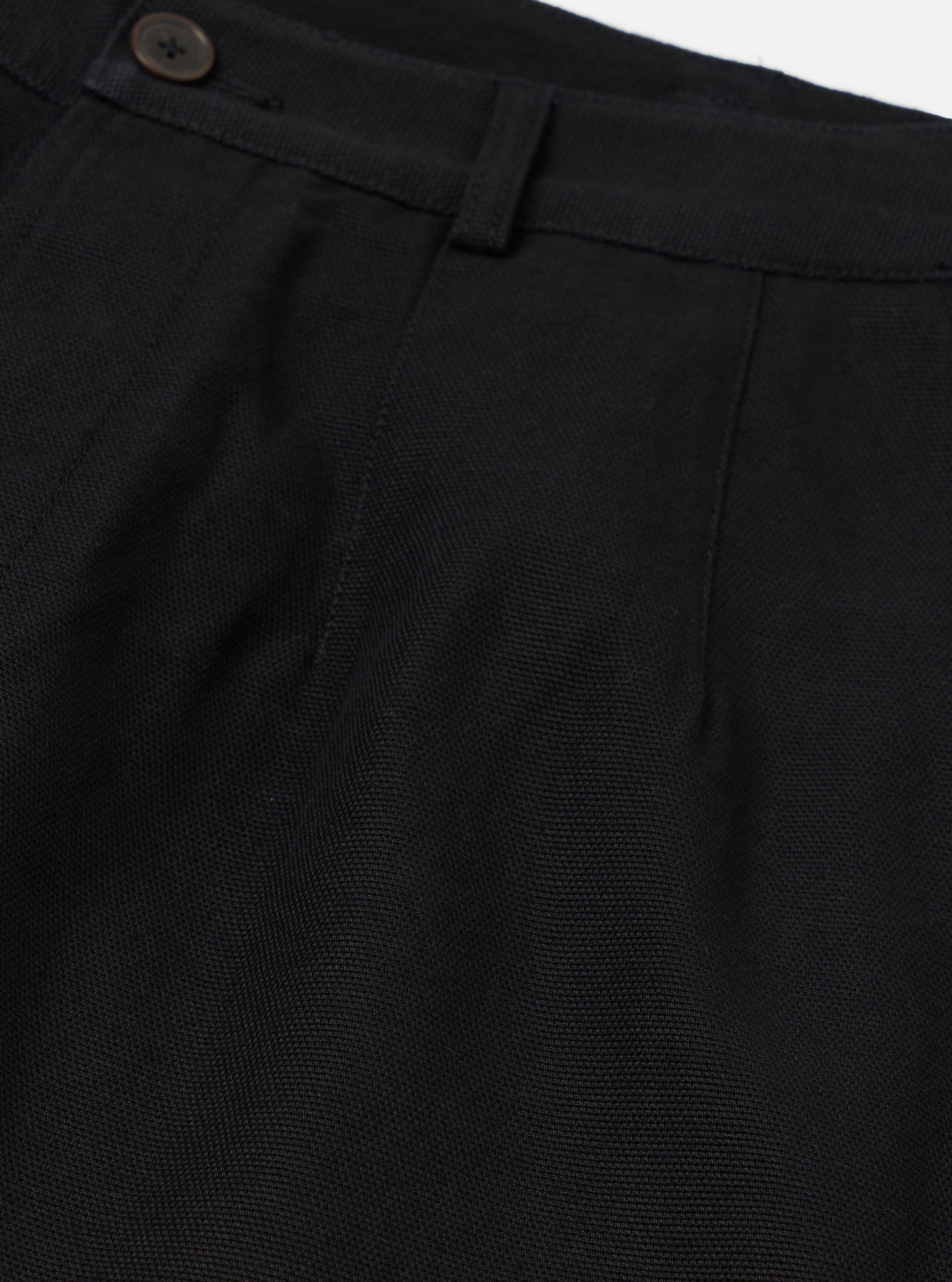 Black Organic Canvas Dutch Pant