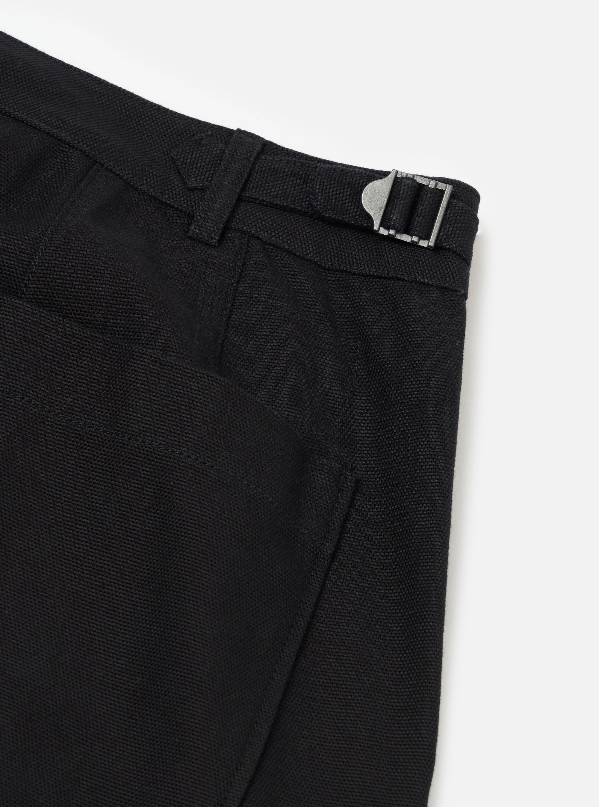 Black Organic Canvas Dutch Pant