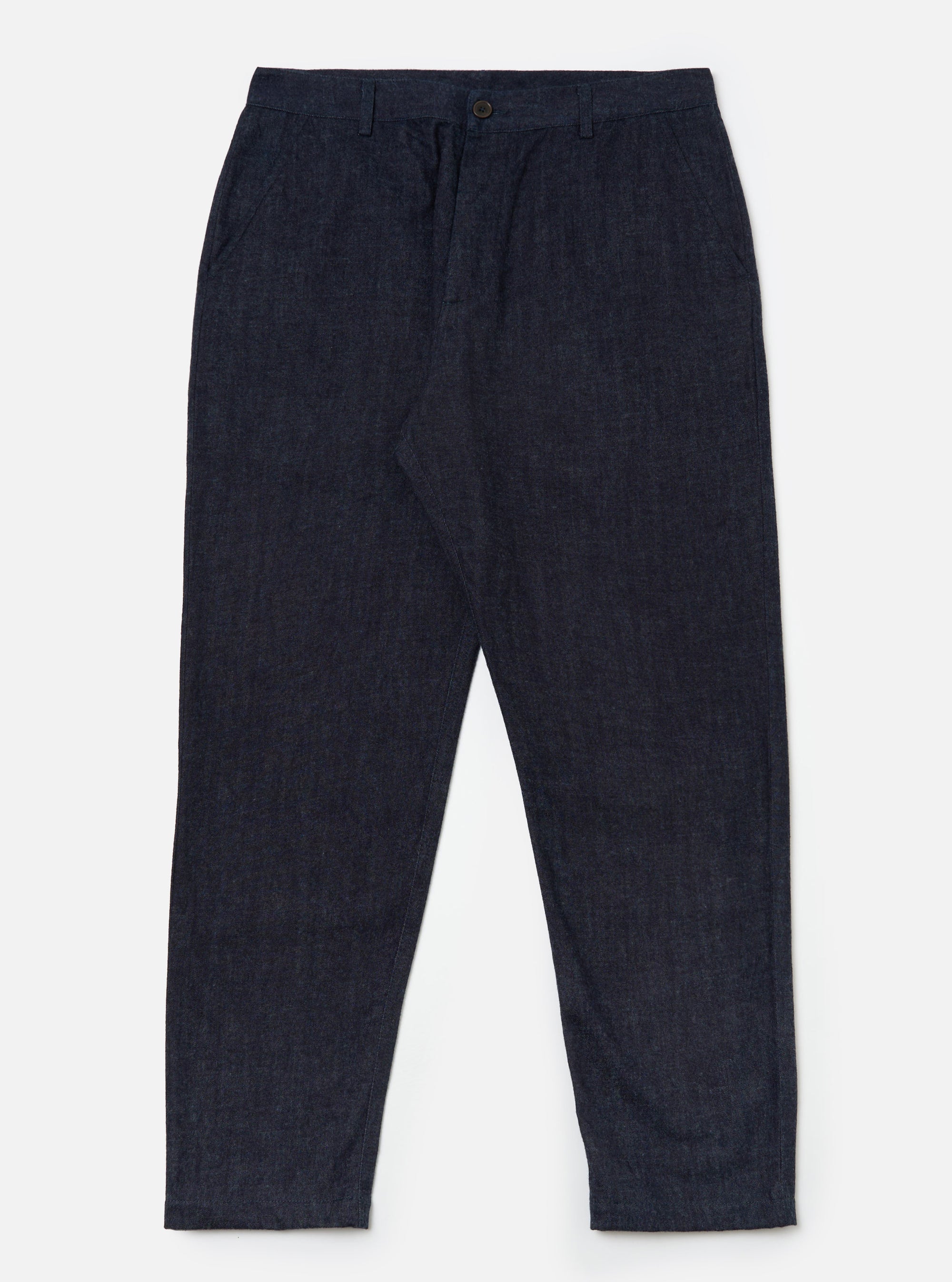 Indigo Brushed Denim Military Chino