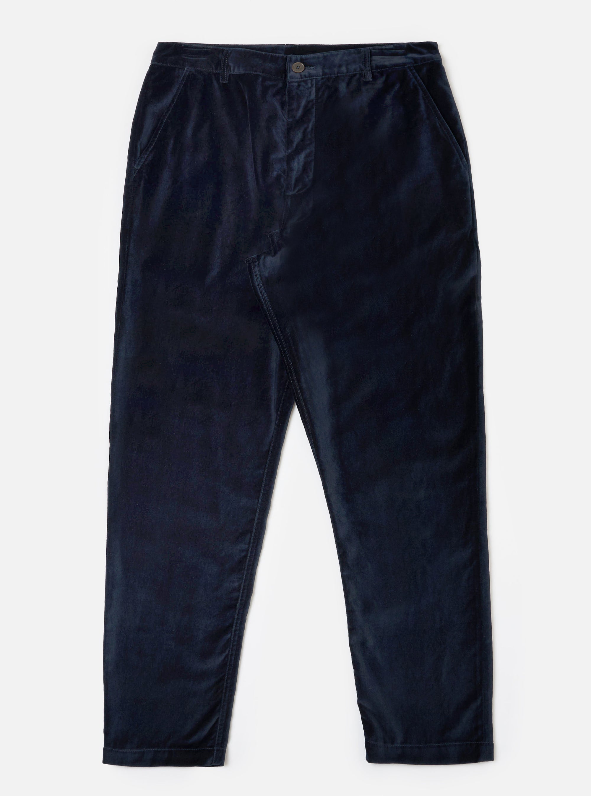 Navy Velveteen Military Chino
