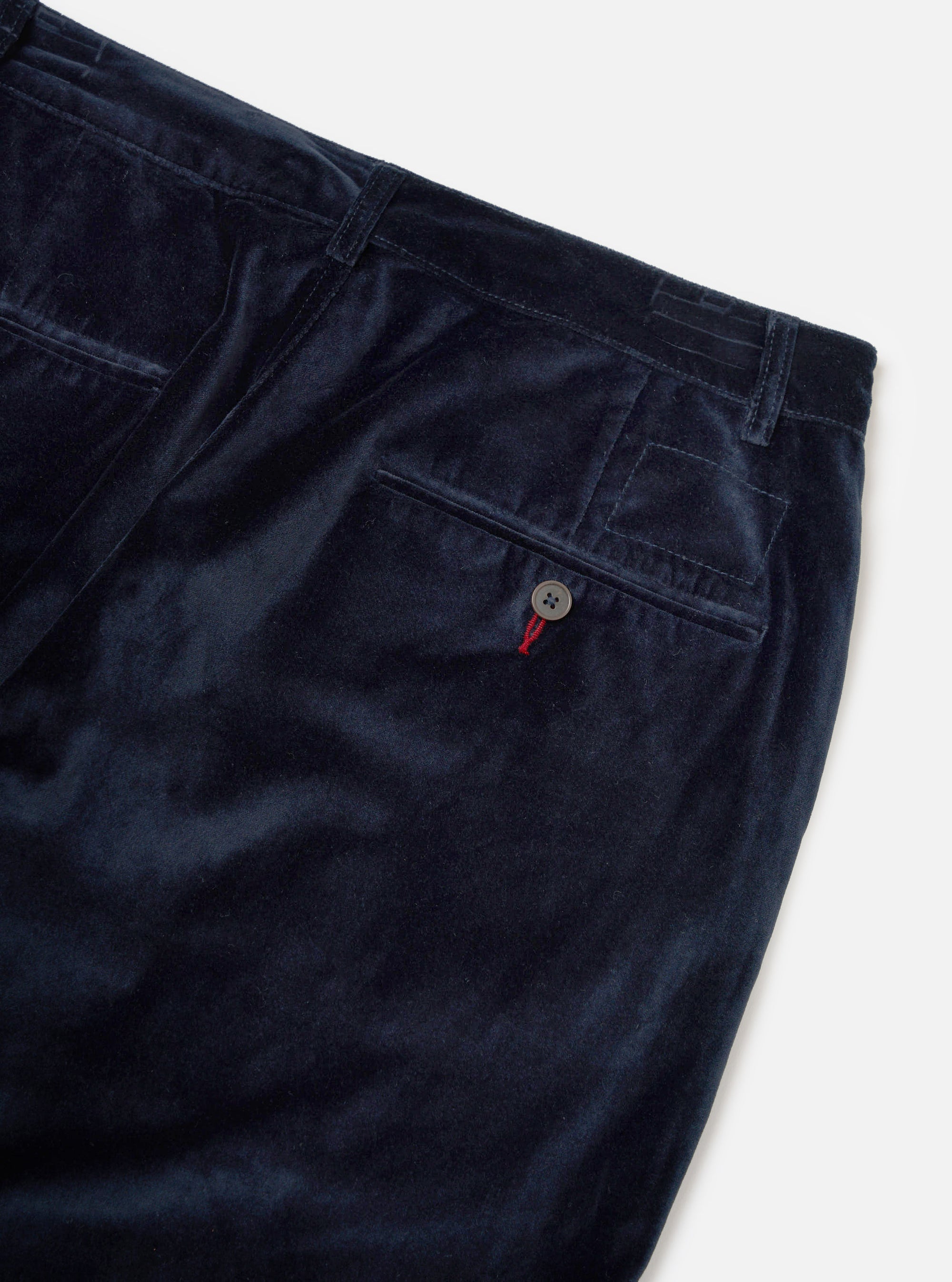 Navy Velveteen Military Chino