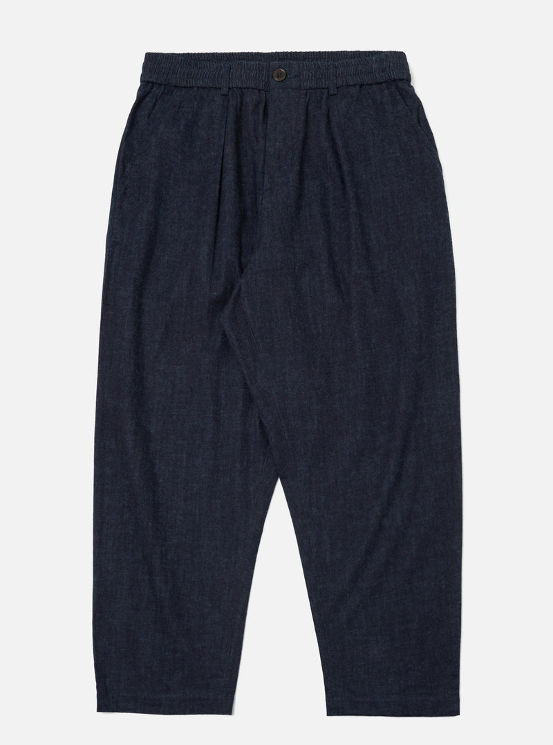 Indigo Brushed Denim Oxford Pant
