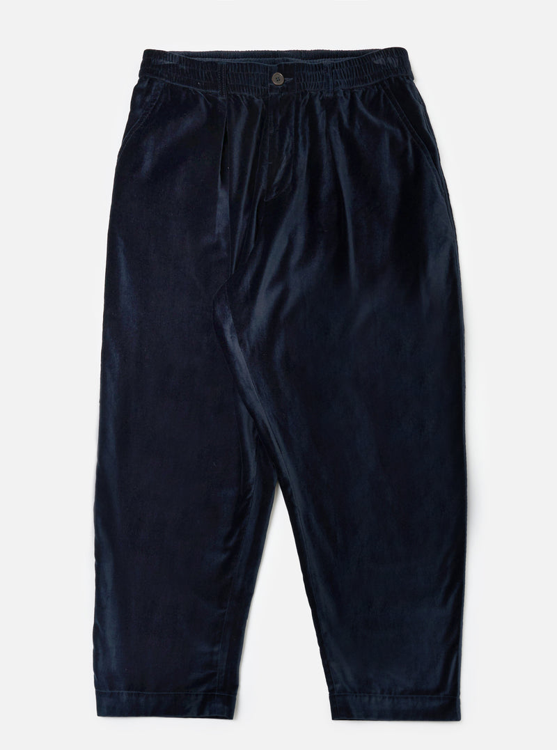 Navy Velveteen Oxford Pant