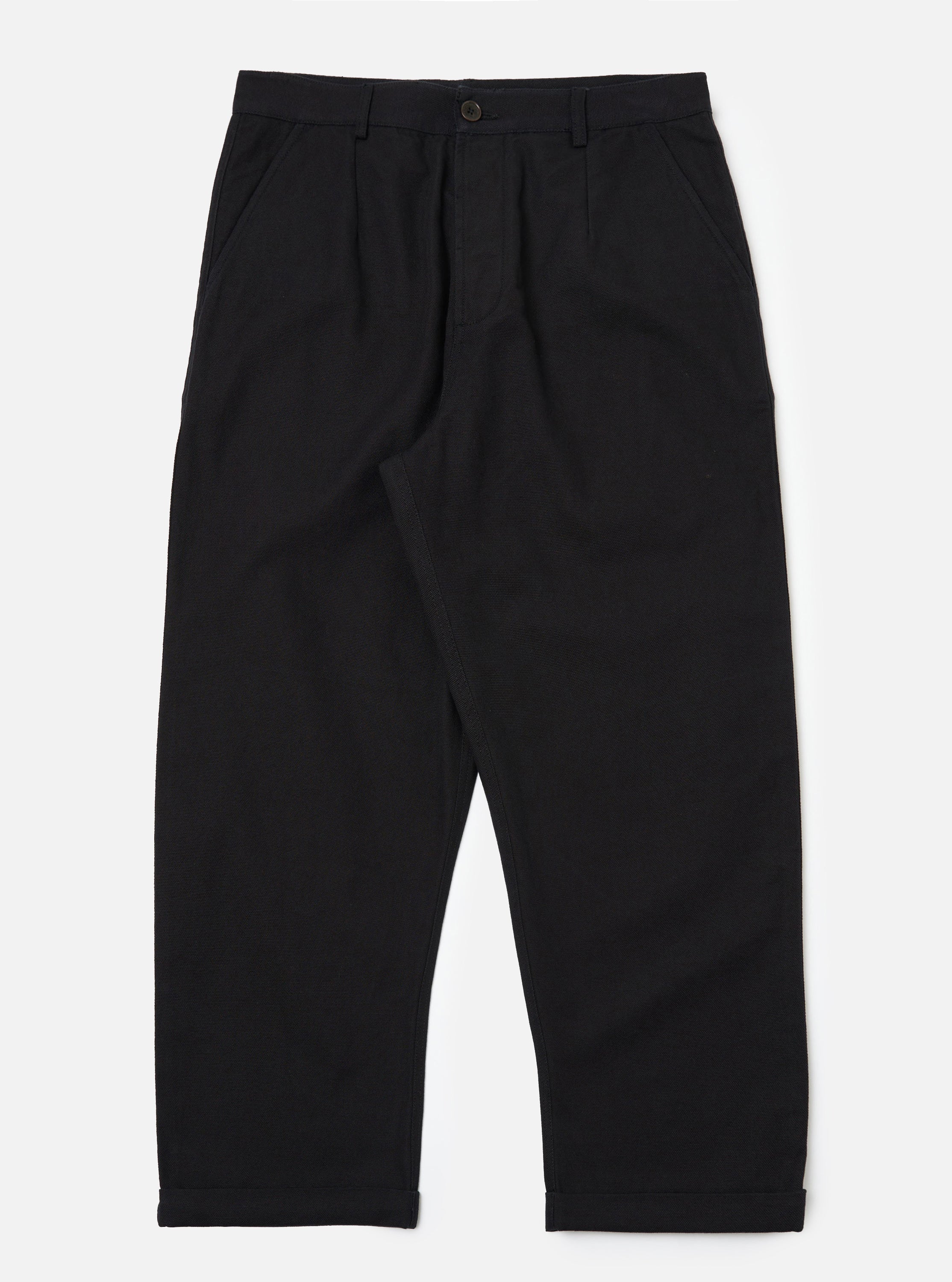 Men's Black Organic Canvas Super Chino – Universal Works