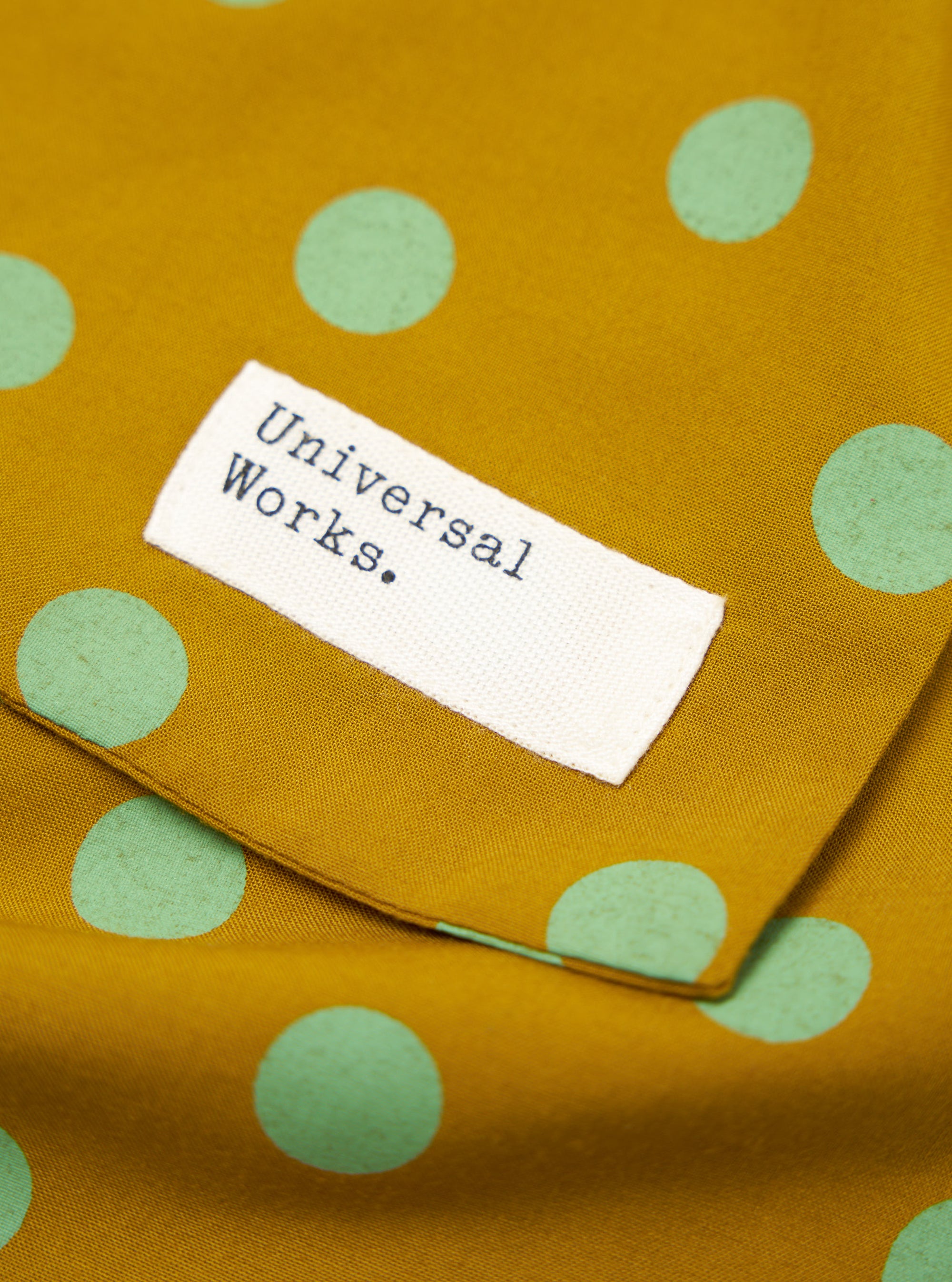 Mustard Bold Dot Print Rayon Evening Scarf