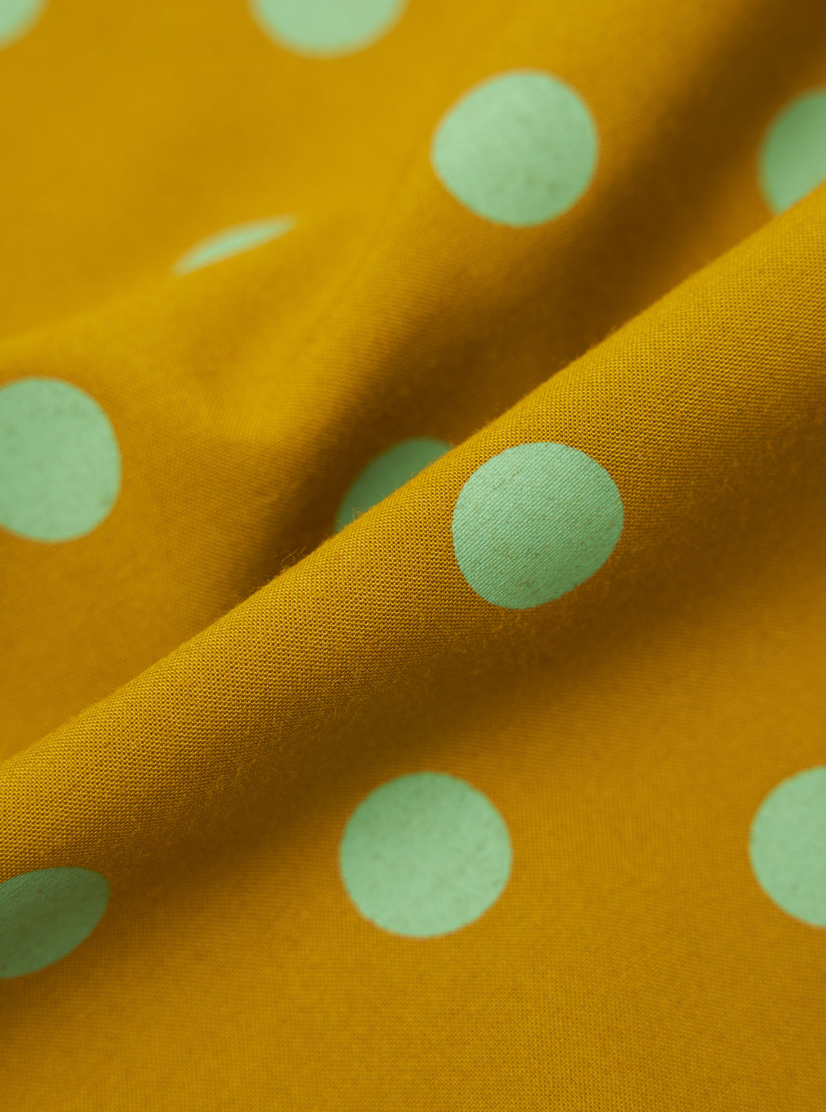 Mustard Bold Dot Print Rayon Evening Scarf