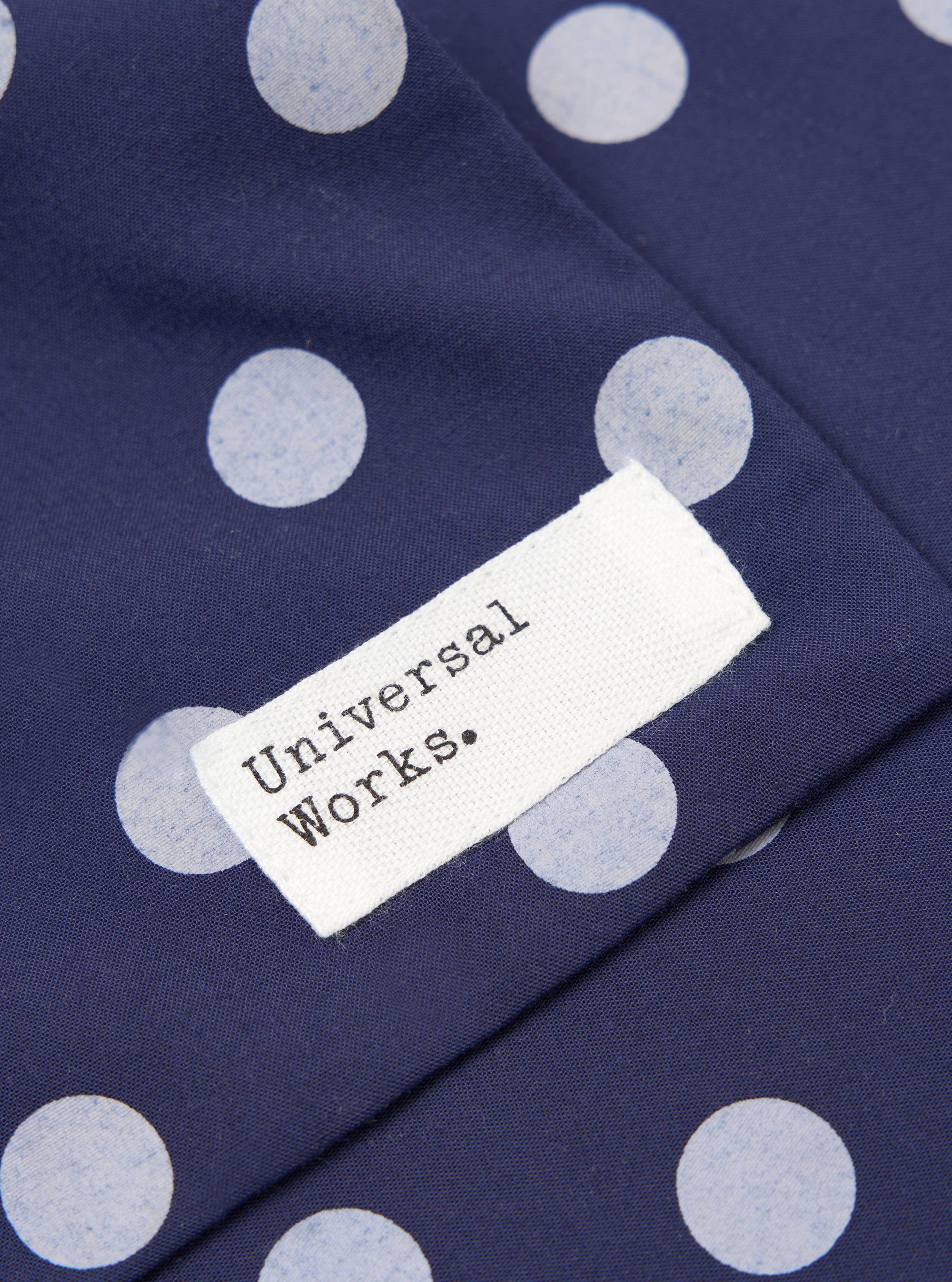 Navy Bold Dot Print Rayon Evening Scarf