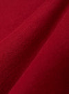 Close-up of the red fabric of the Red Brush Back Sweat Tyler Sweat Jacket, showing the texture and color. The jacket is casually draped on a flat surface.