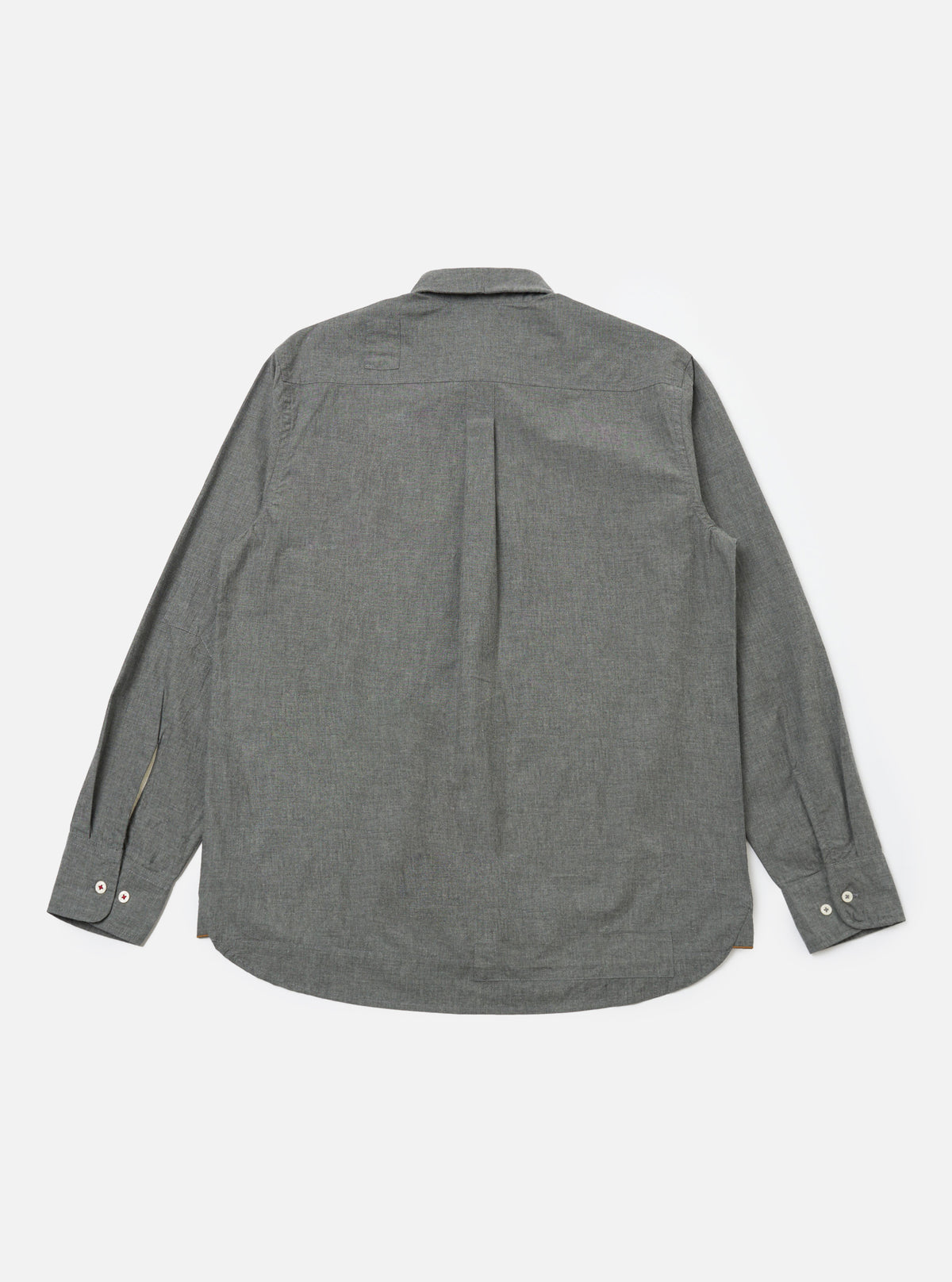Charcoal Organic Chambray Patched Lazy Day Shirt