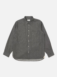 Charcoal Brushed Organic Cotton Square Pocket Shirt