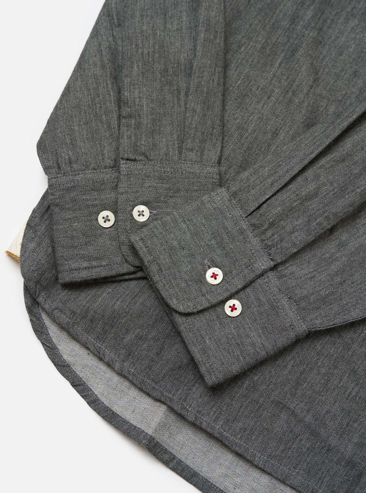 Charcoal Brushed Organic Cotton Square Pocket Shirt