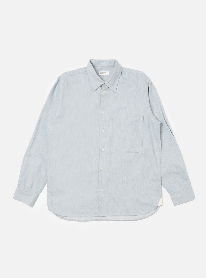 Sky Blue Brushed Organic Cotton Square Pocket Shirt