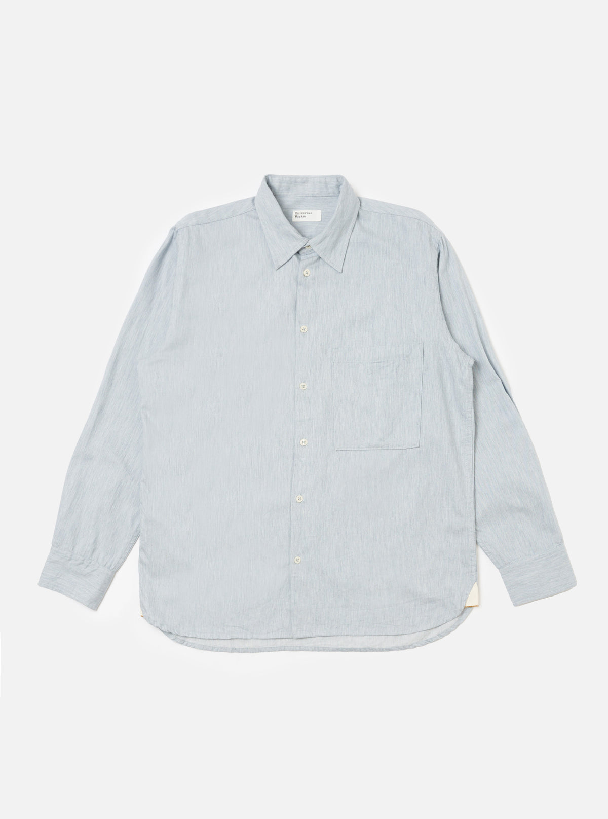 Sky Blue Brushed Organic Cotton Square Pocket Shirt
