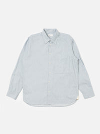 Sky Blue Brushed Organic Cotton Square Pocket Shirt
