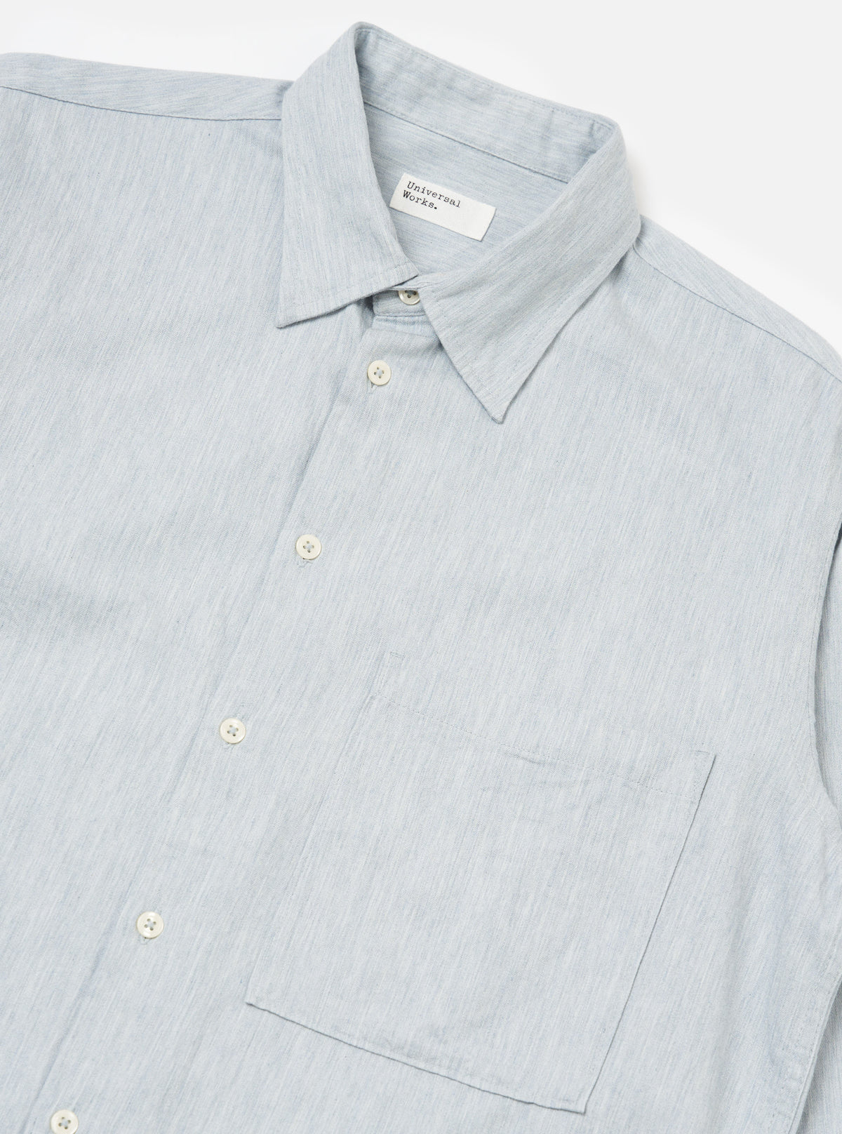 Sky Blue Brushed Organic Cotton Square Pocket Shirt
