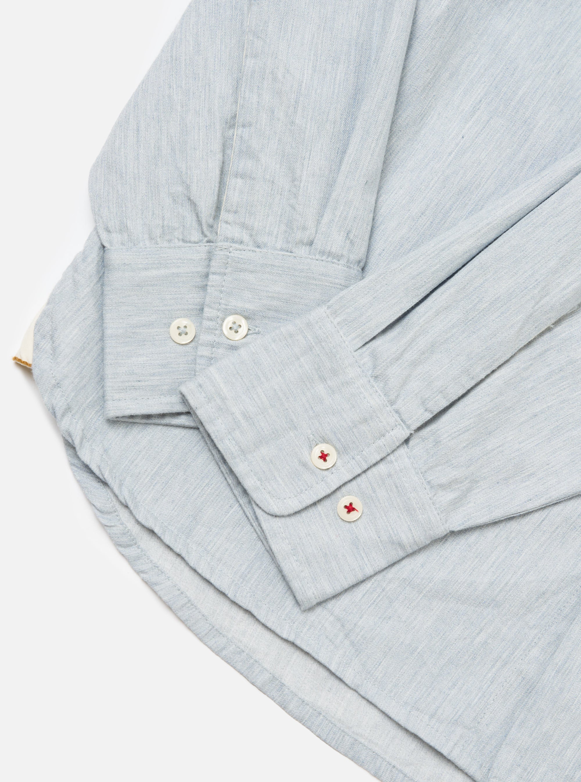 Sky Blue Brushed Organic Cotton Square Pocket Shirt