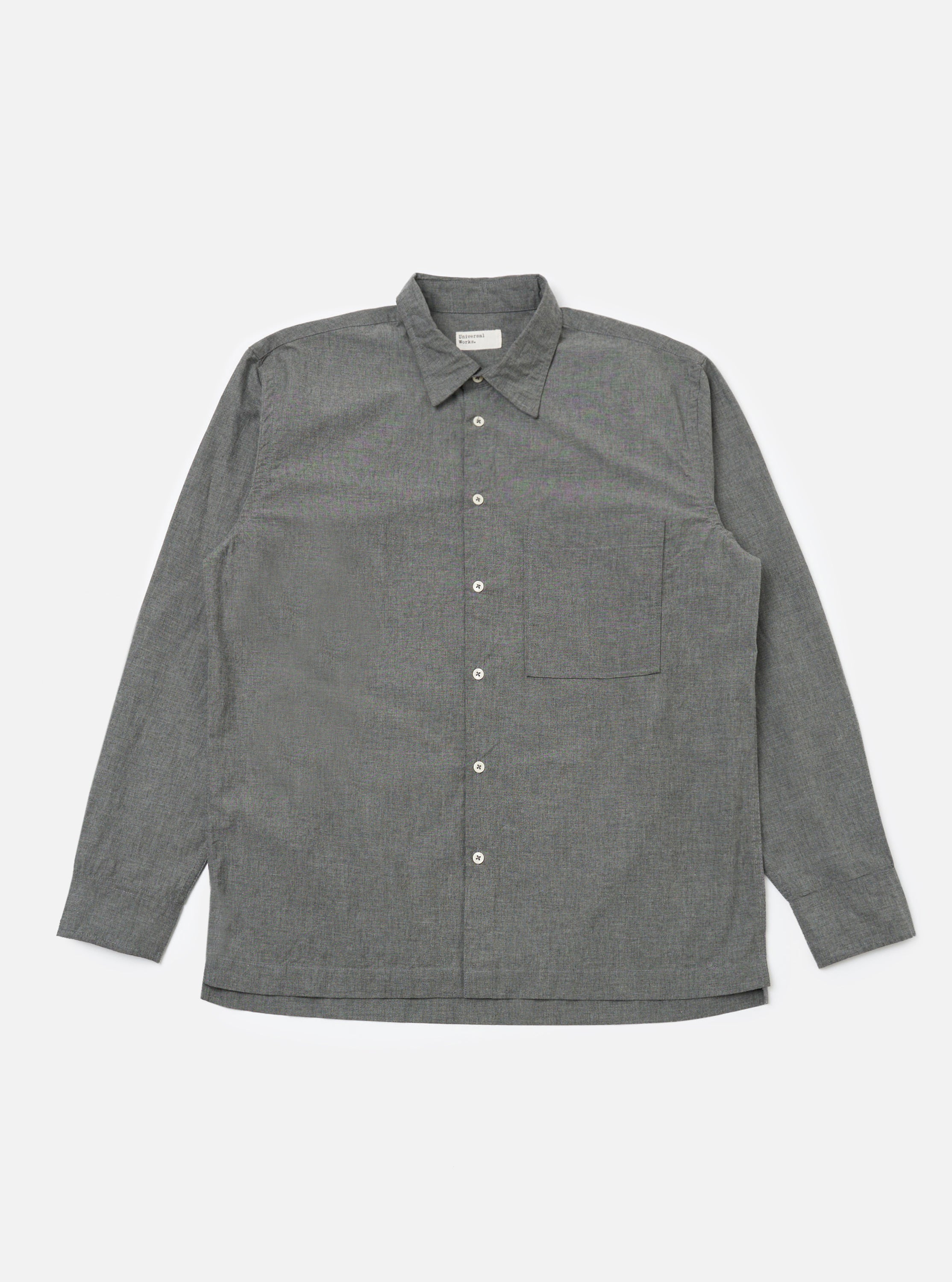 Men's Charcoal Organic Chambray Lucky Shirt – Universal Works