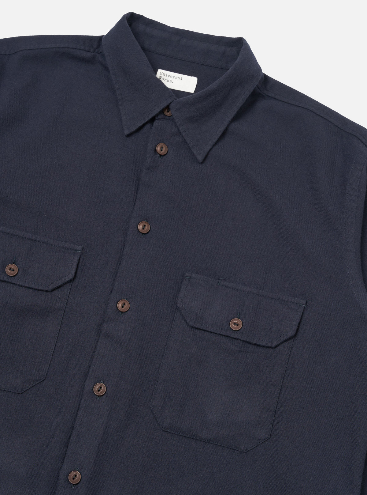 Men's Dark Navy Sid Flannel CPO Shirt Universal Works Men's Dark Navy Sid Flannel CPO Shirt Universal Works