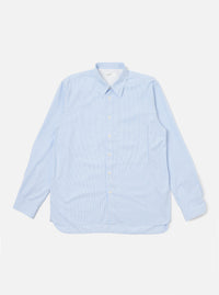Blue Office Stripe Square Pocket Shirt