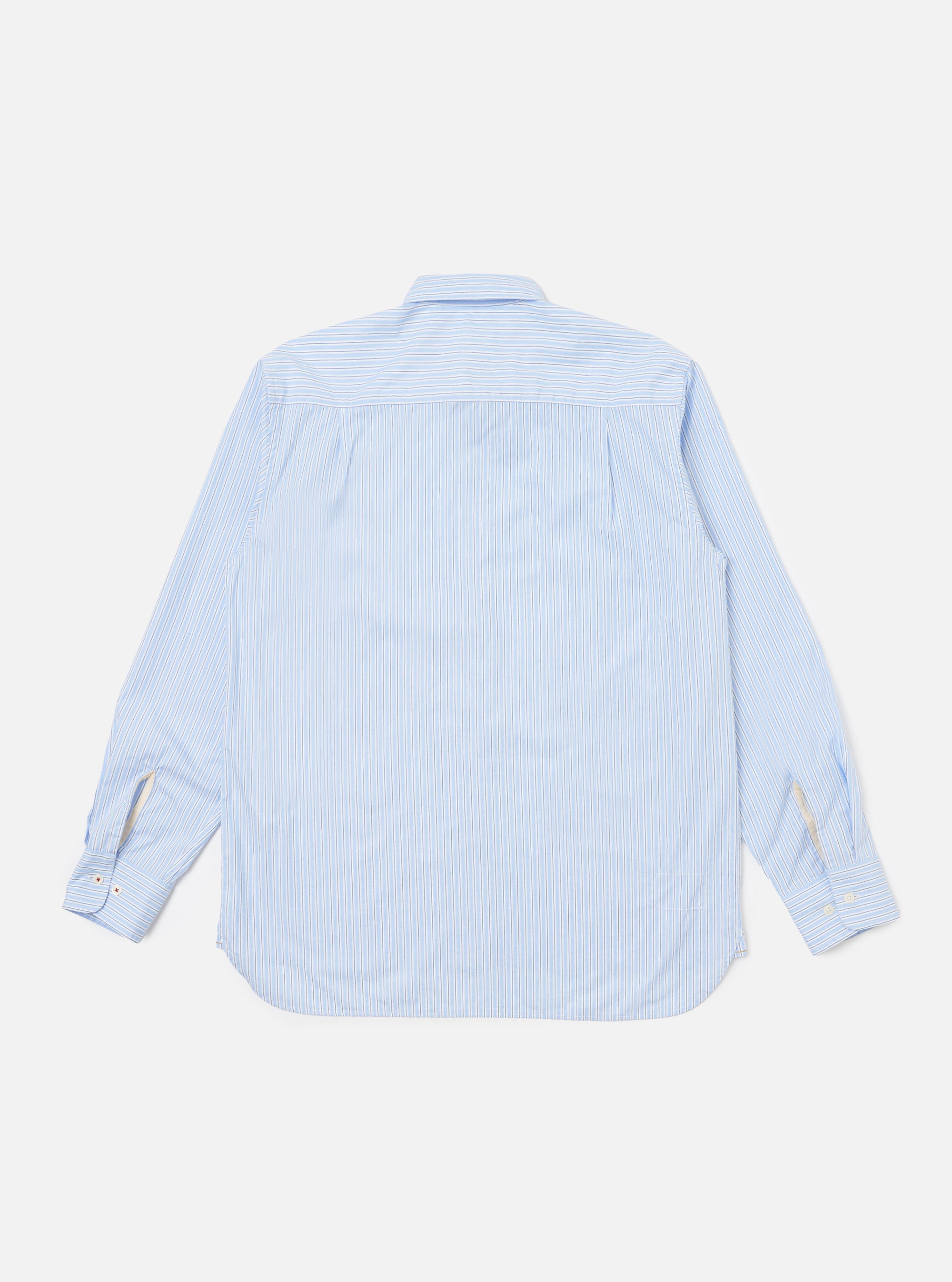 Blue Office Stripe Square Pocket Shirt