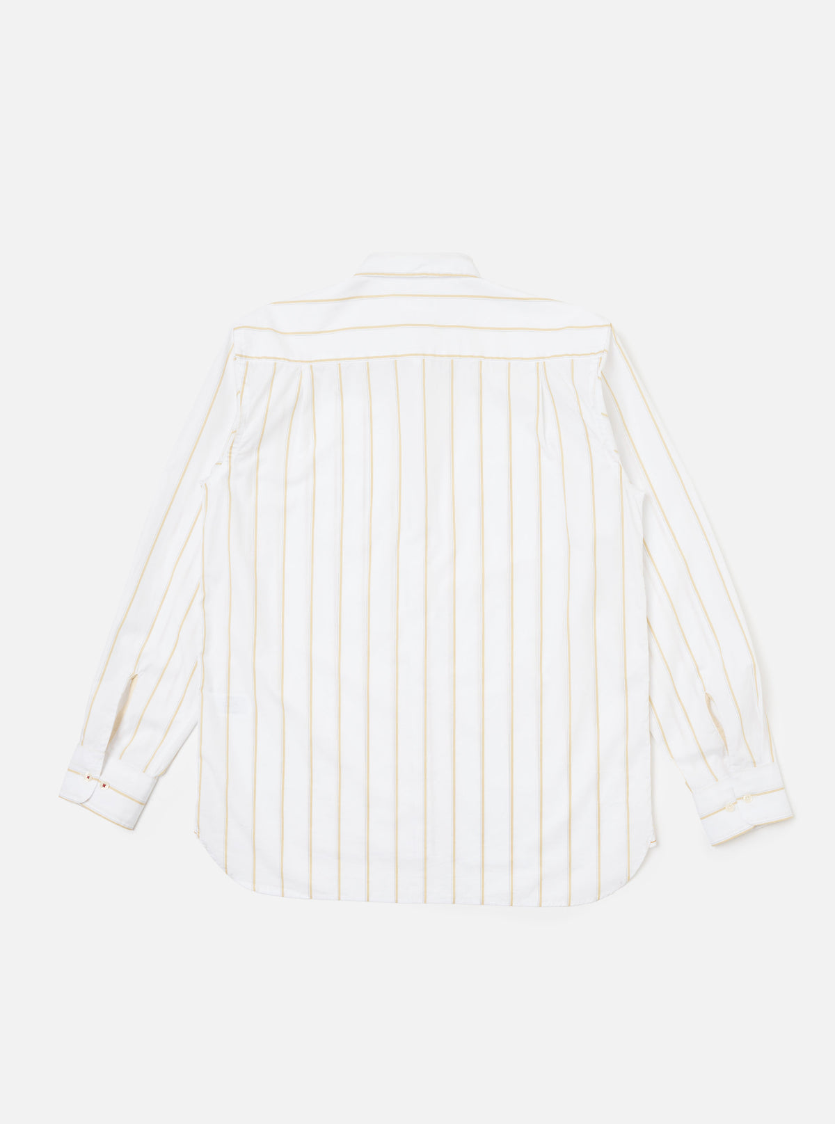 White Office Stripe Square Pocket Shirt