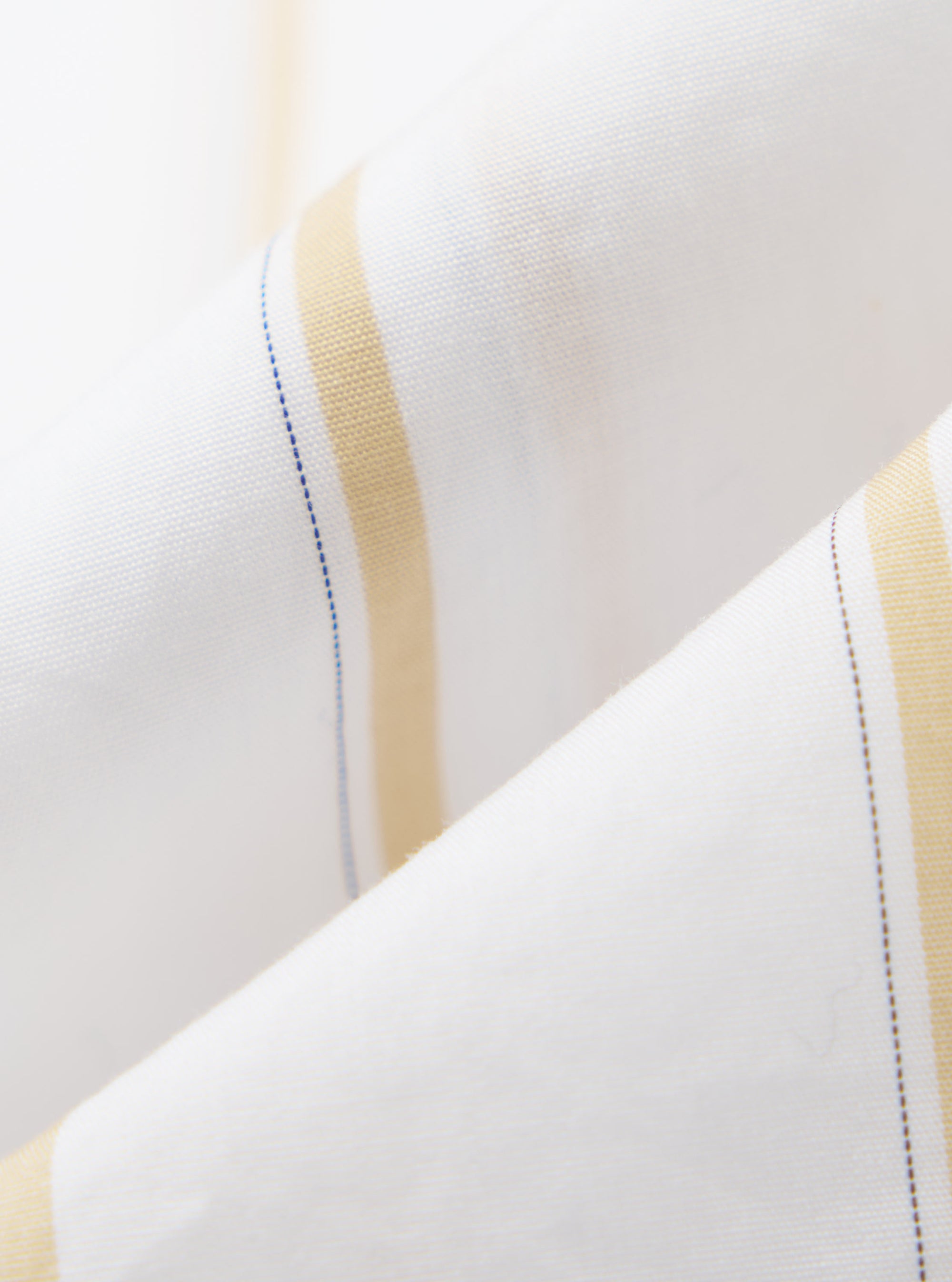 White Office Stripe Square Pocket Shirt