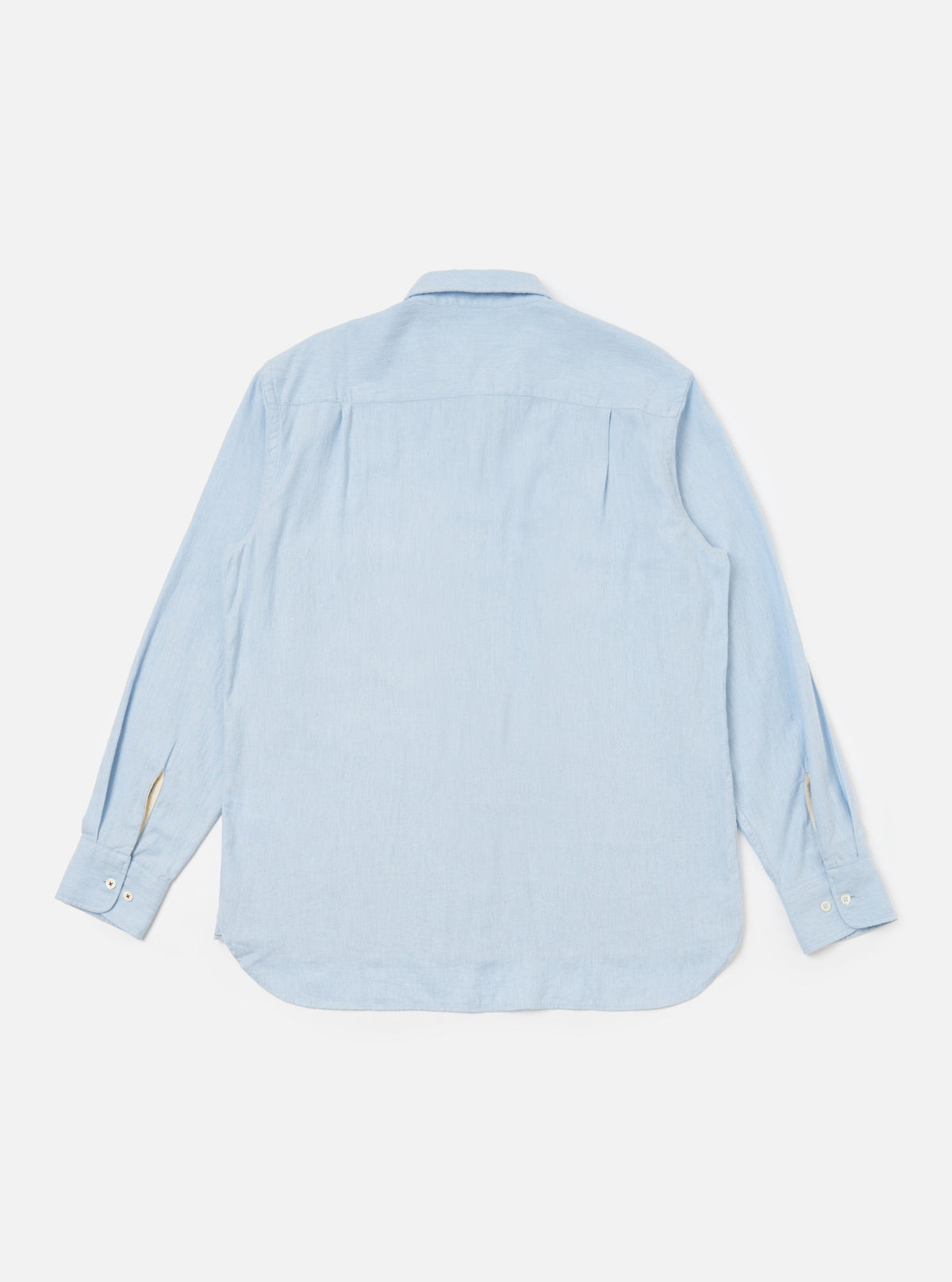Light Blue Brushed Marl Twill Square Pocket Shirt