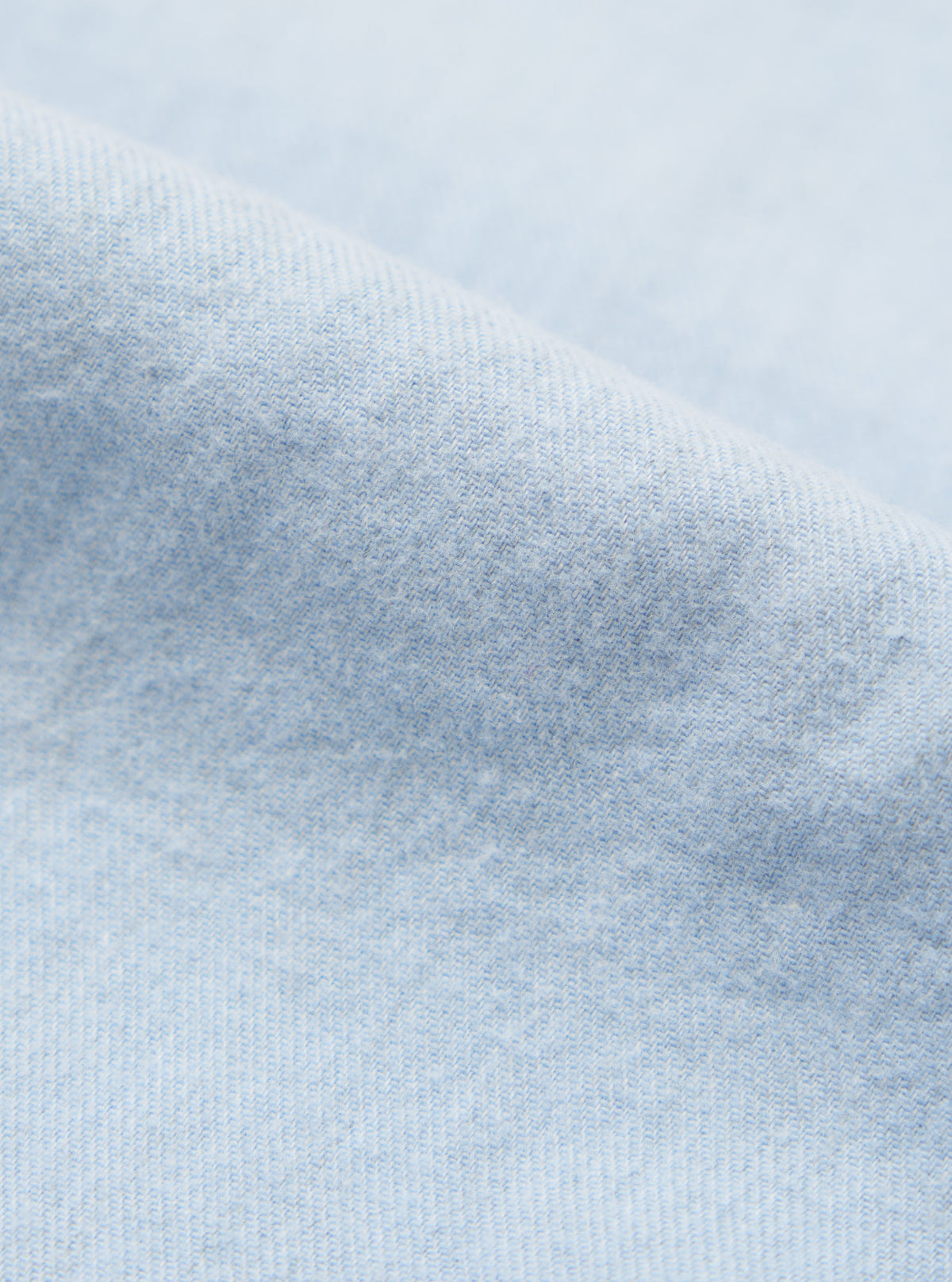 Light Blue Brushed Marl Twill Square Pocket Shirt