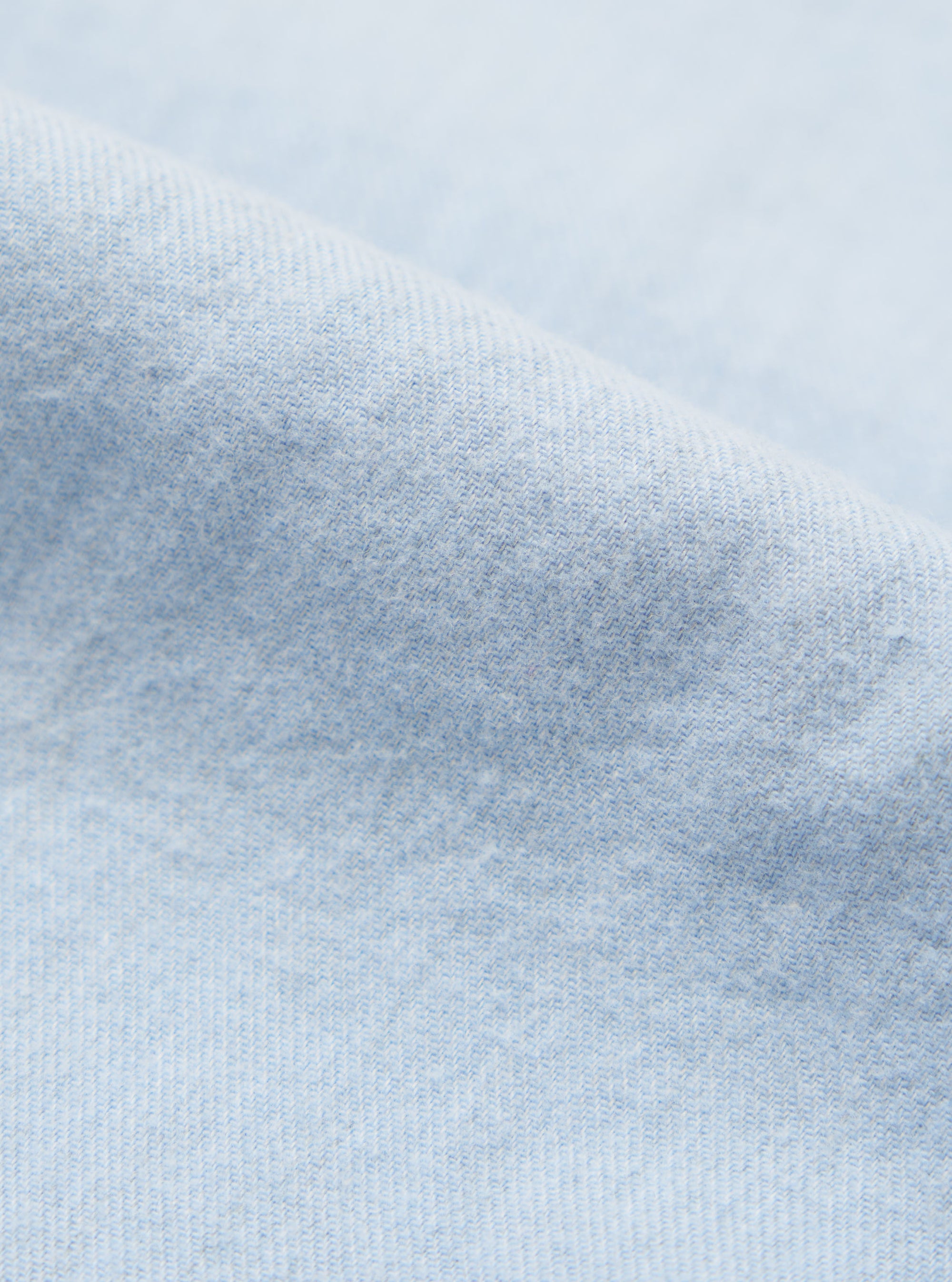 Light Blue Brushed Marl Twill Square Pocket Shirt