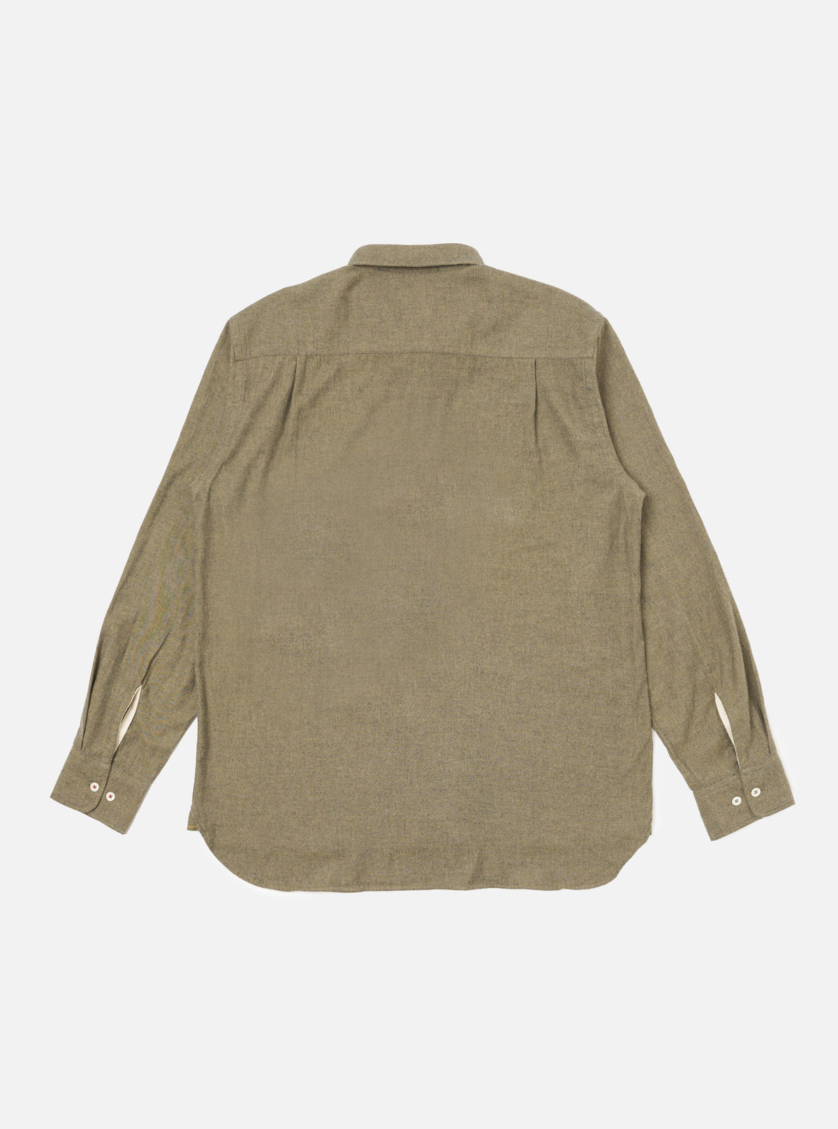 Mustard Brushed Marl Twill Square Pocket Shirt
