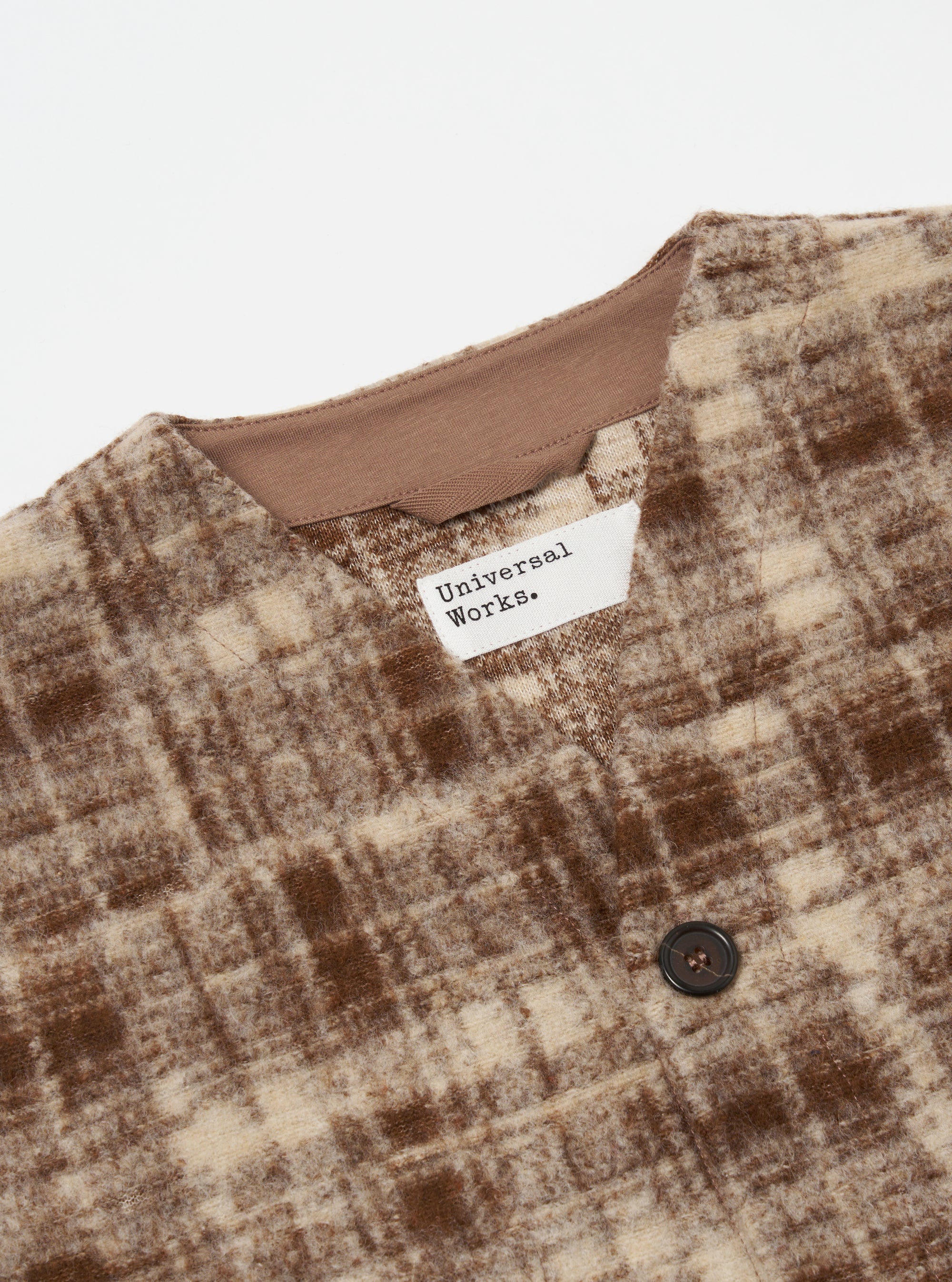 Sand Patch Check Fleece Cardigan