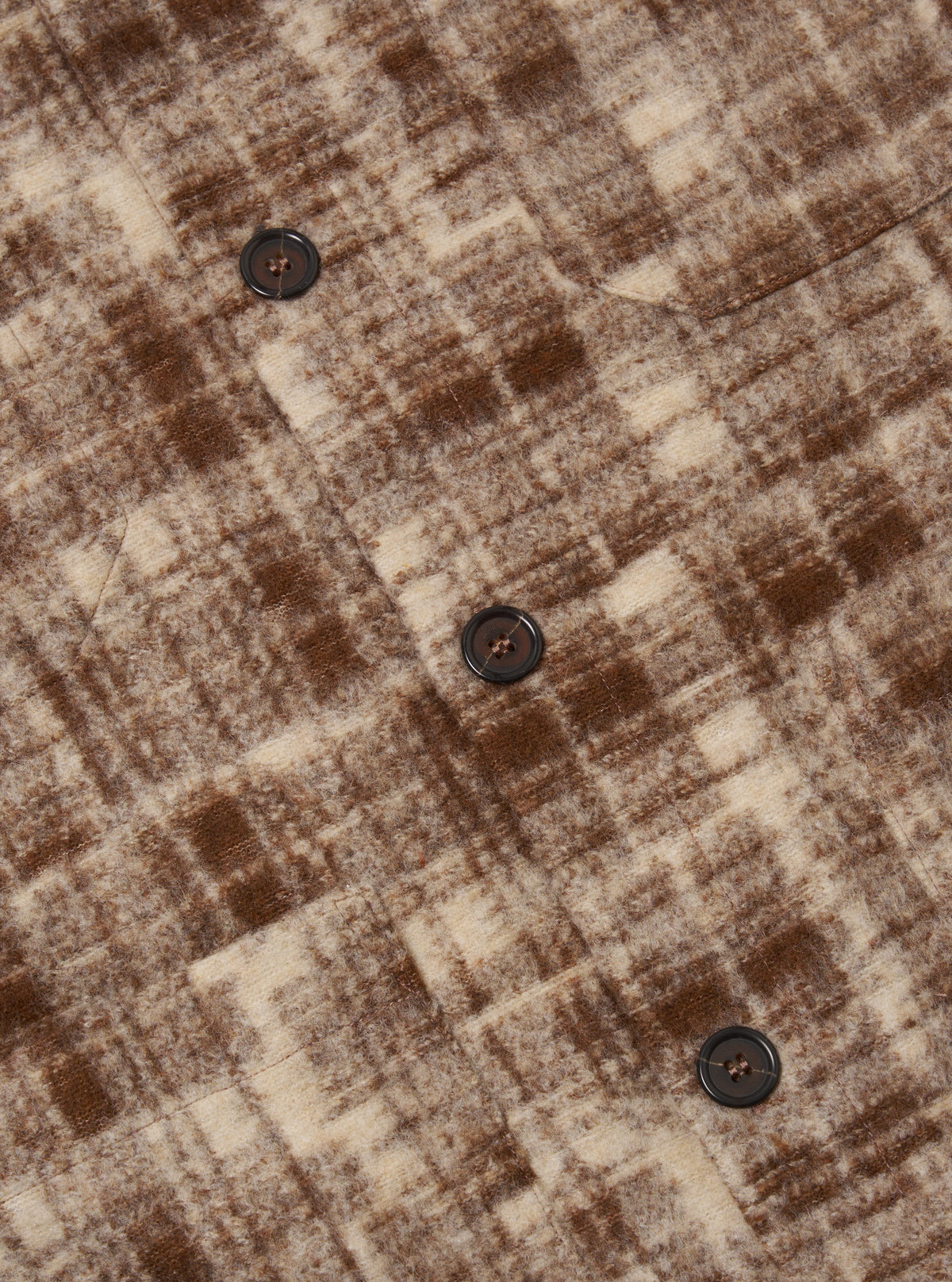 Sand Patch Check Fleece Cardigan