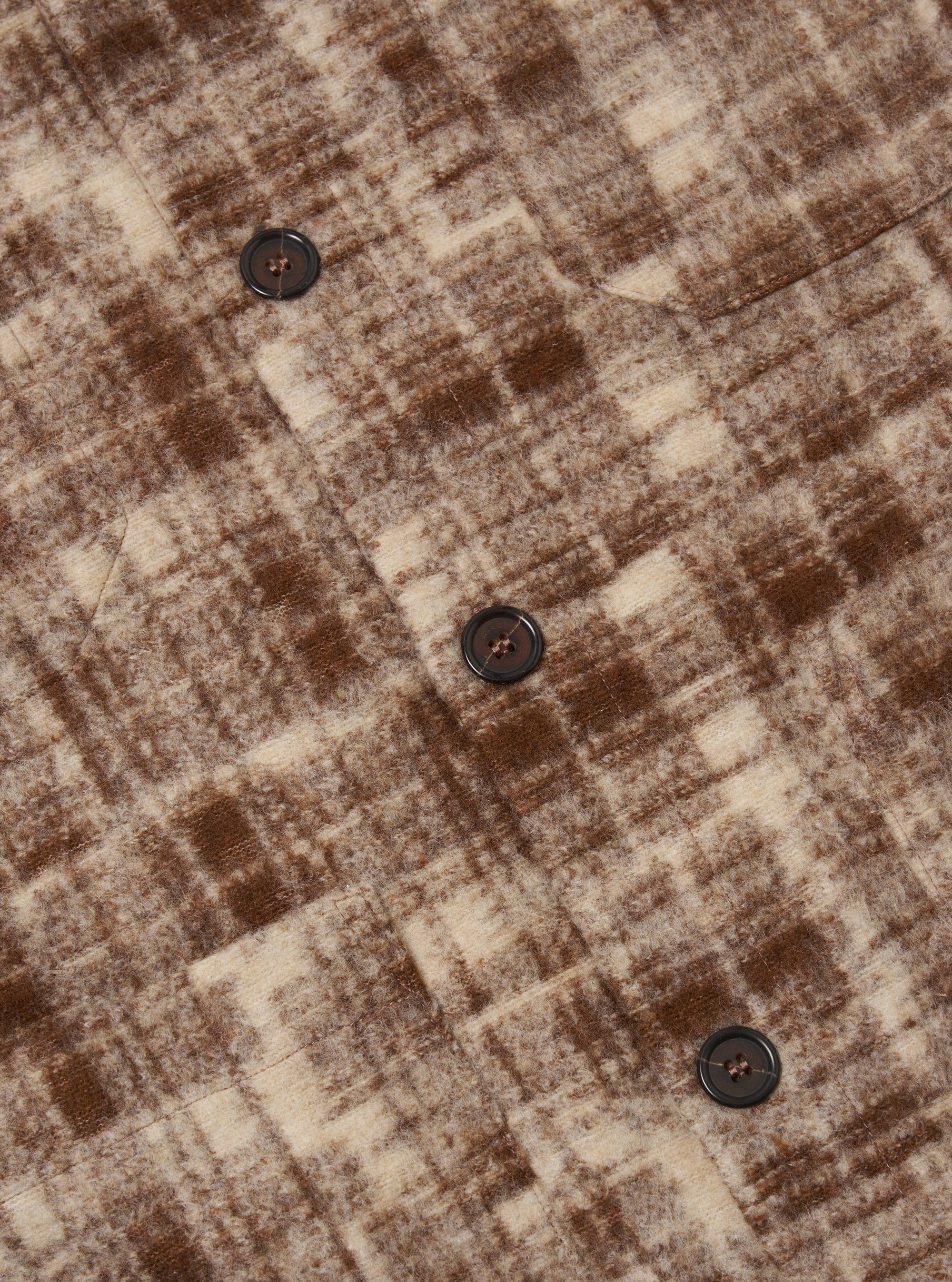 Sand Patch Check Fleece Cardigan