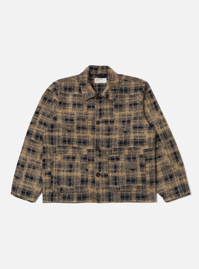 Navy Patch Check Fleece Rams Jacket