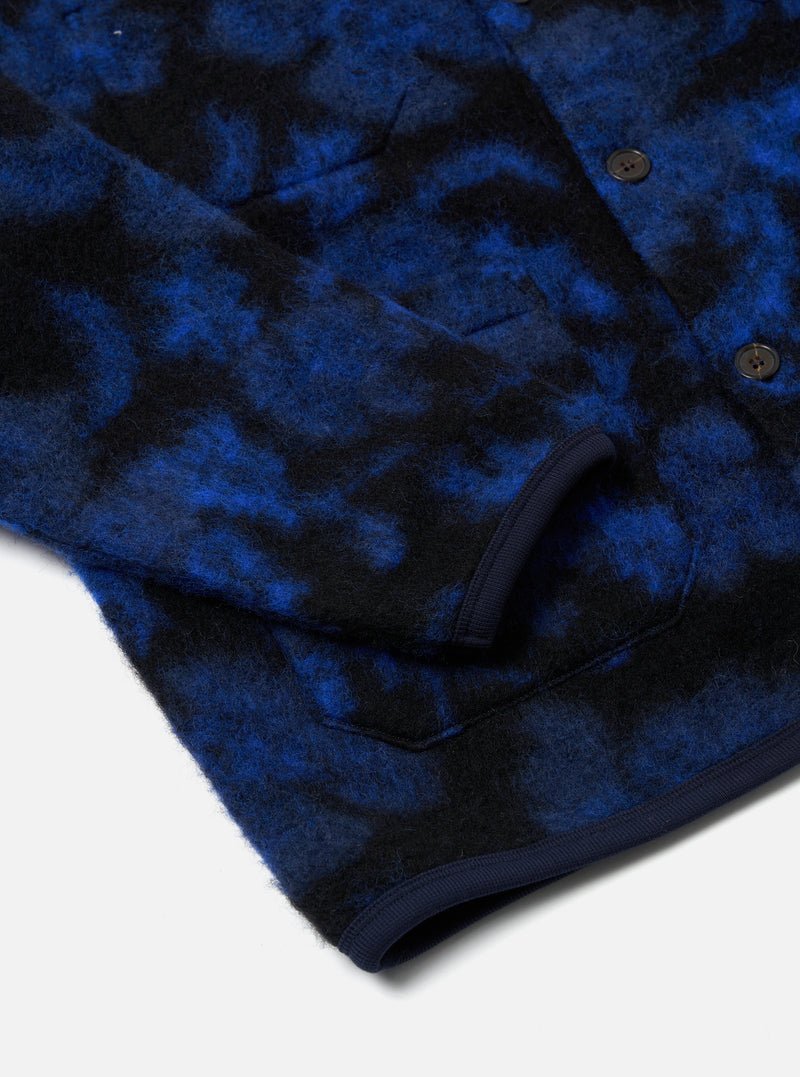 Blue Flower Fleece Cardigan