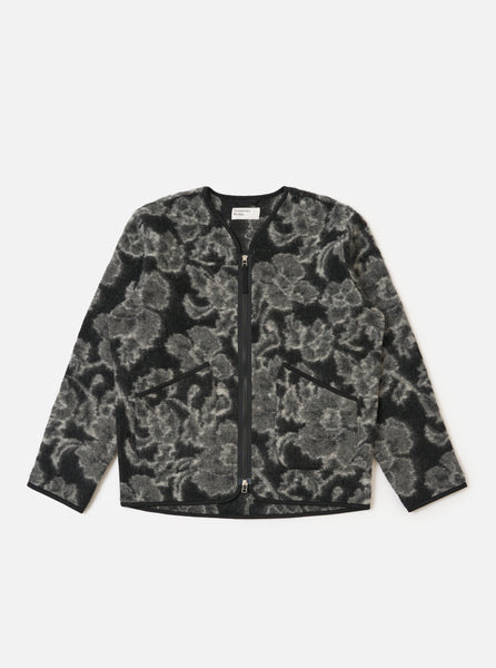 Men's Charcoal Flower Fleece Zip Liner Jacket – Universal Works