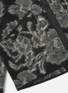 Close-up of the Charcoal Flower Fleece Zip Liner Jacket showing the fleece material, zip, and pocket on a white background.