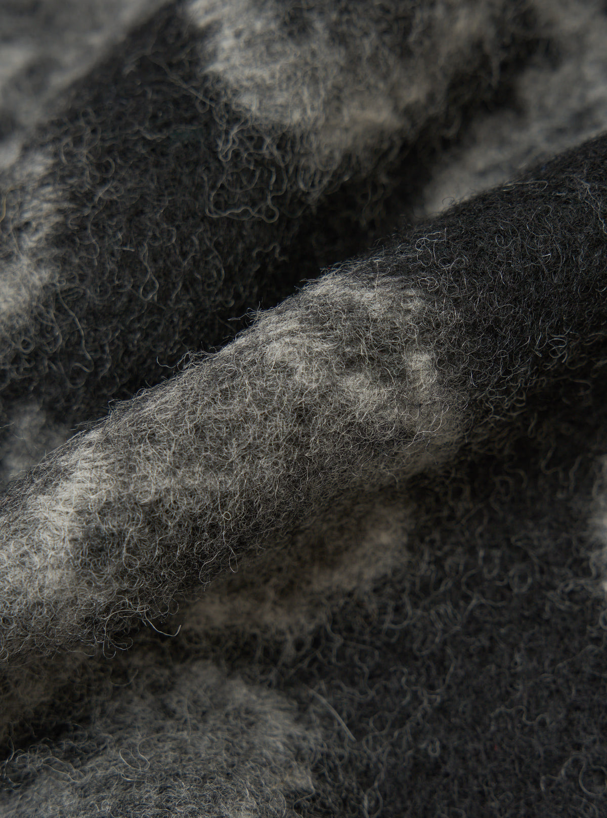 Charcoal Flower Fleece Zip Liner Jacket