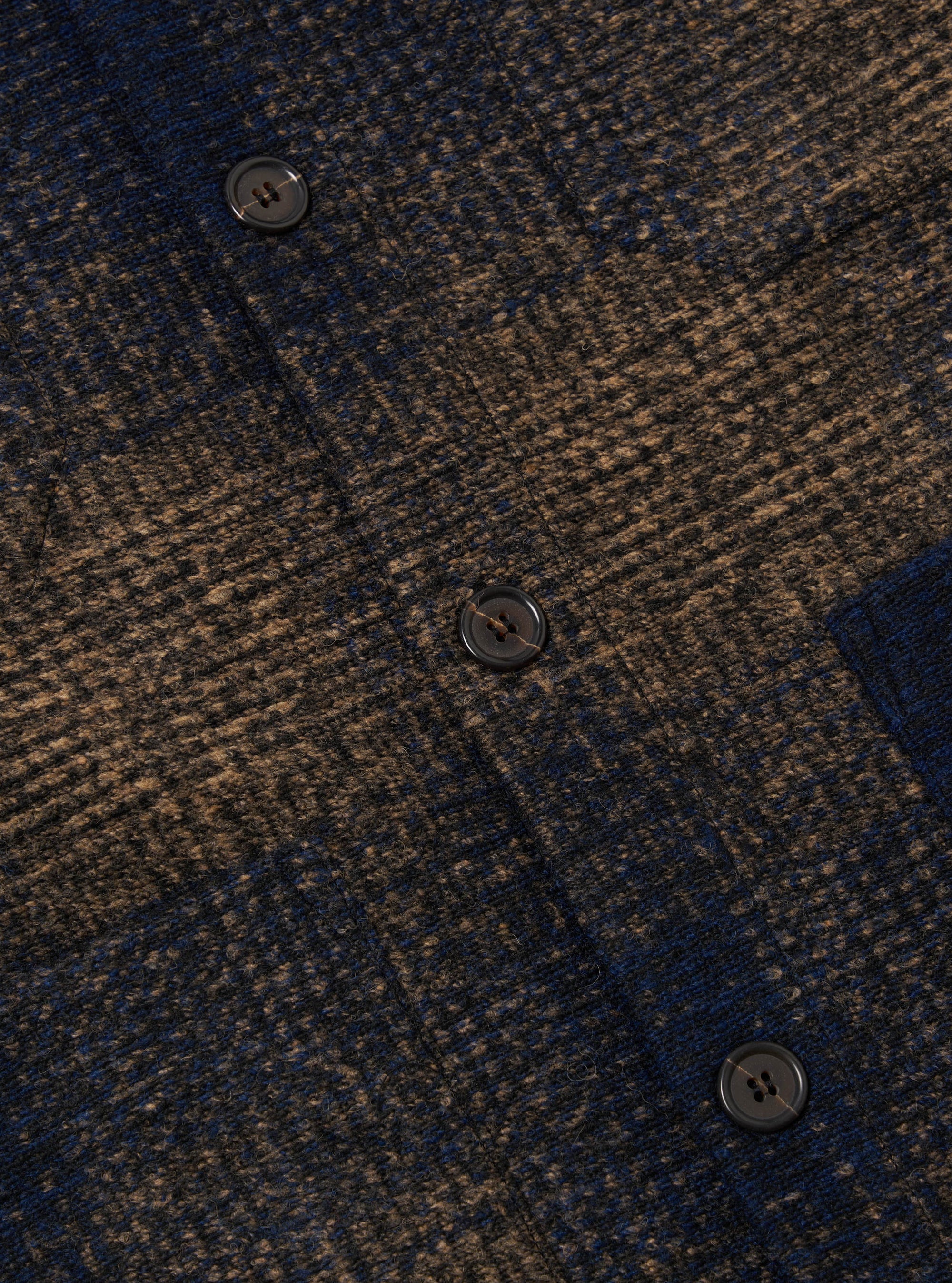 Navy Deca Check Cardigan