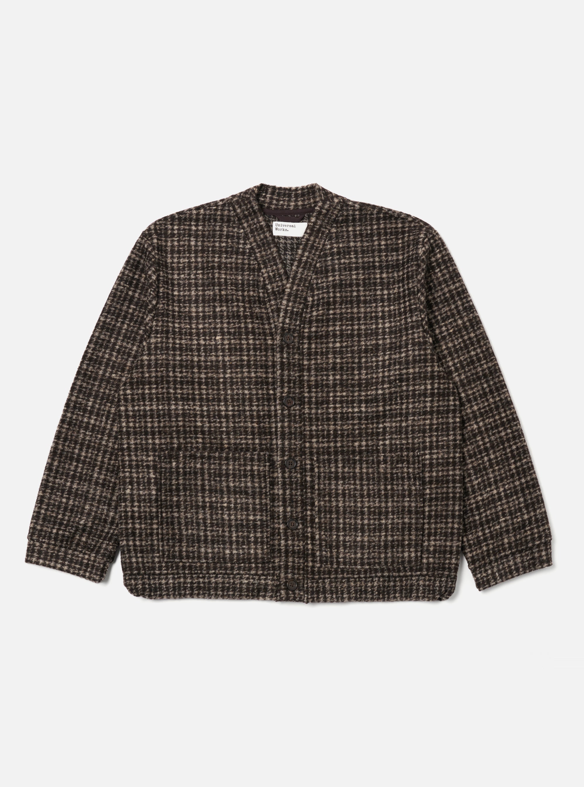 Brown Jacquard Knit Advance Cardigan