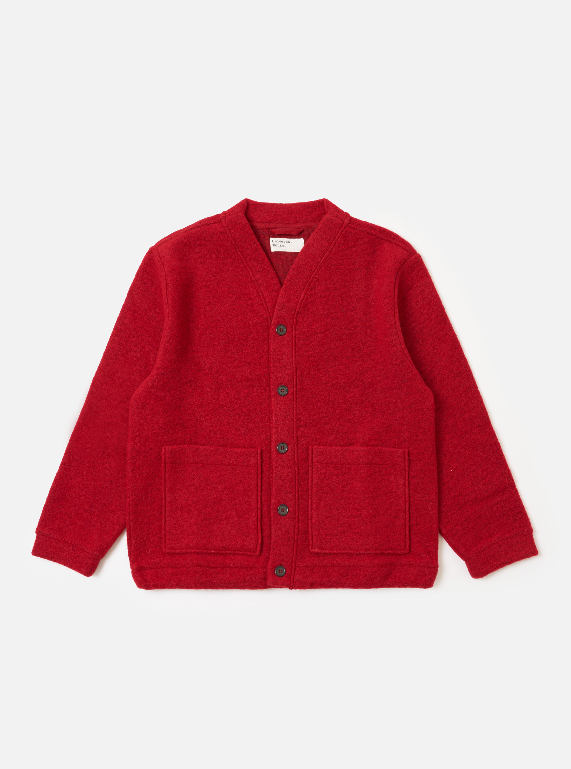 Men's Red Wool Fleece Advance Cardigan – Universal Works