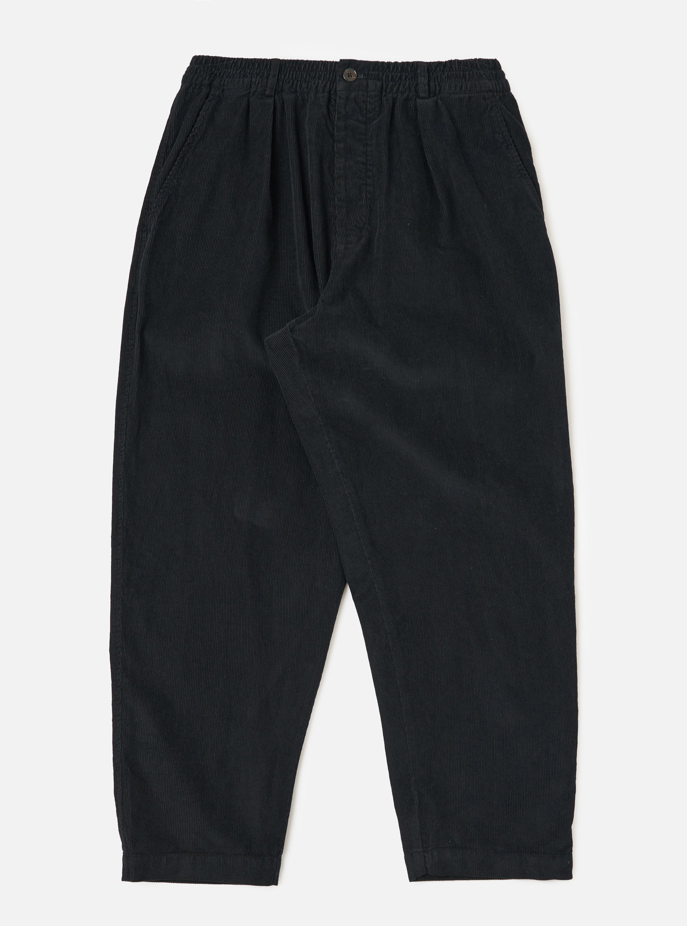 Men's Black Cat Cord Pleated Track Pant – Universal Works