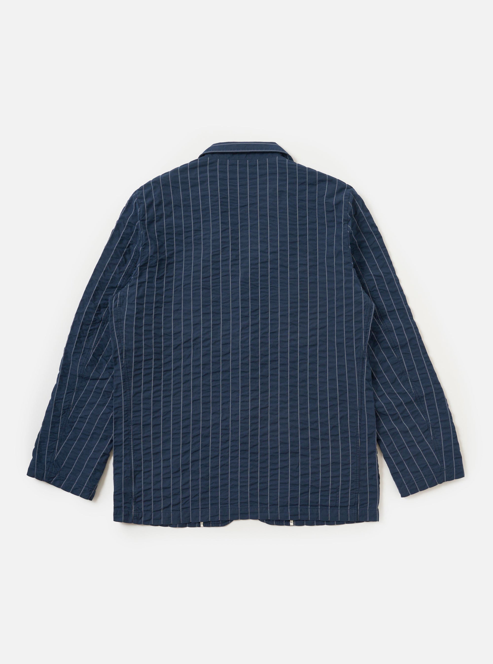Navy Chester Stripe Two Button Jacket