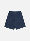 Navy Chester Stripe Pleated Track Short
