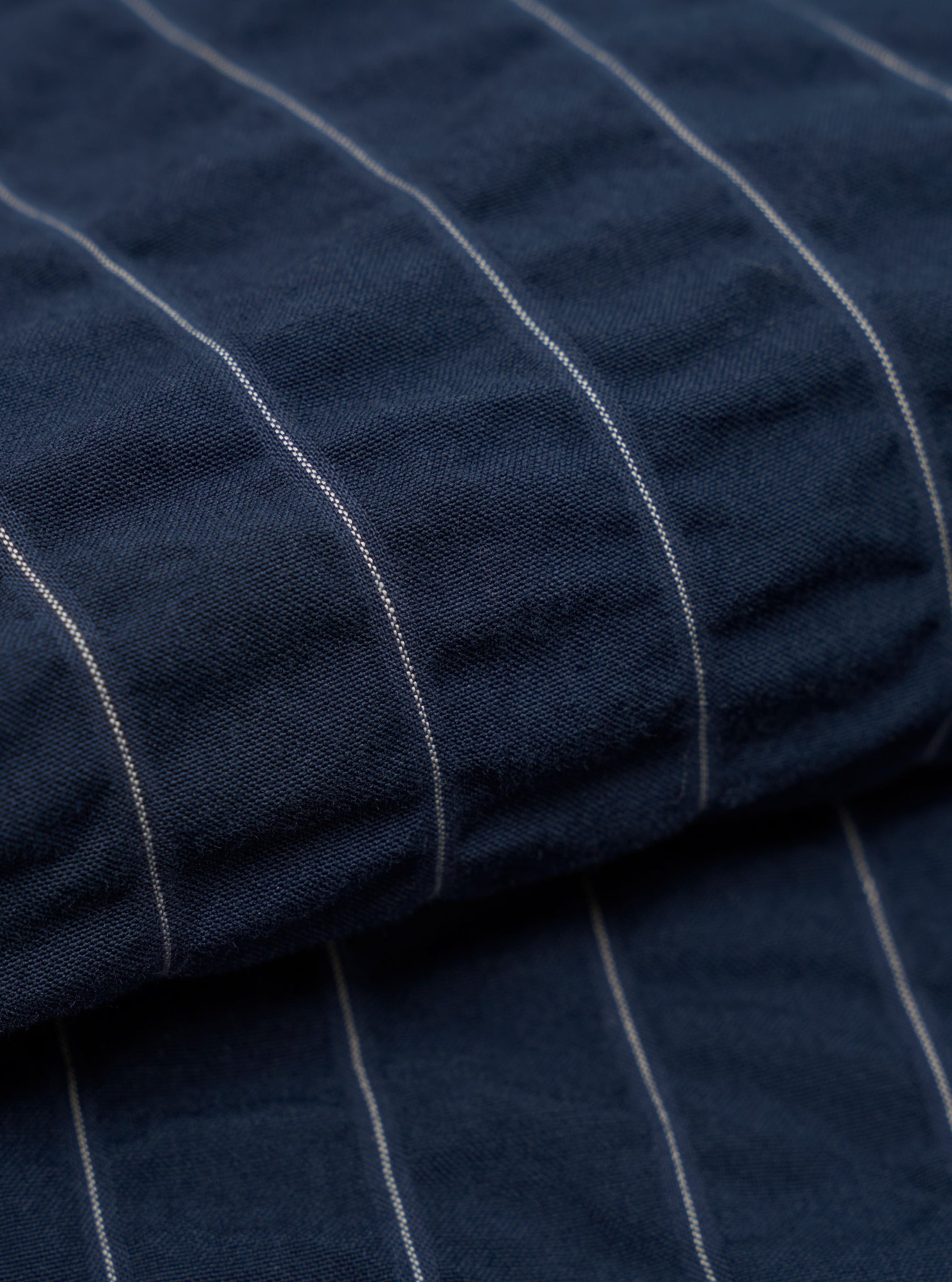 Navy Chester Stripe Pleated Track Short