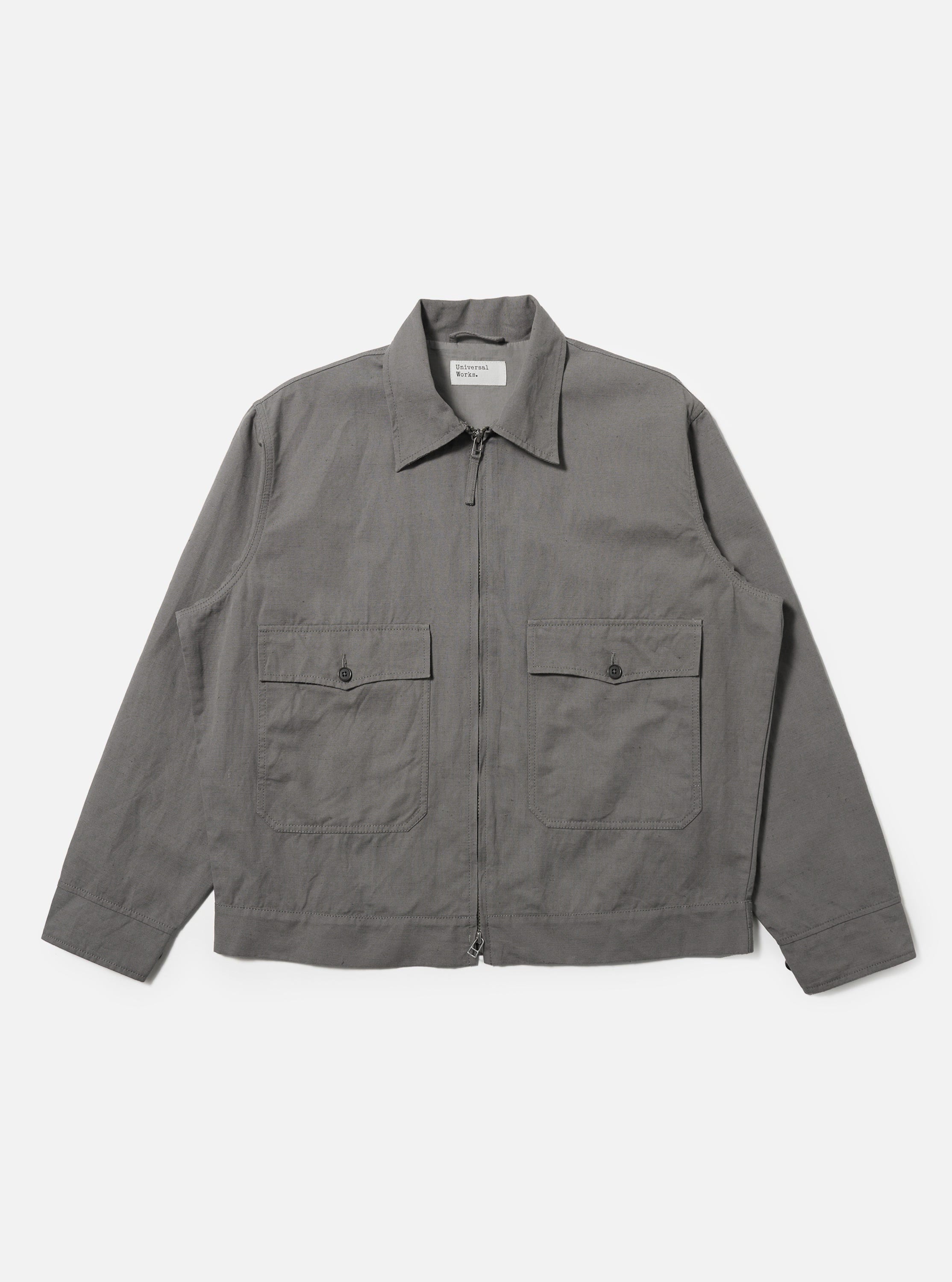 Men's Mid Grey Linen Slub Weave E130 Jacket – Universal Works