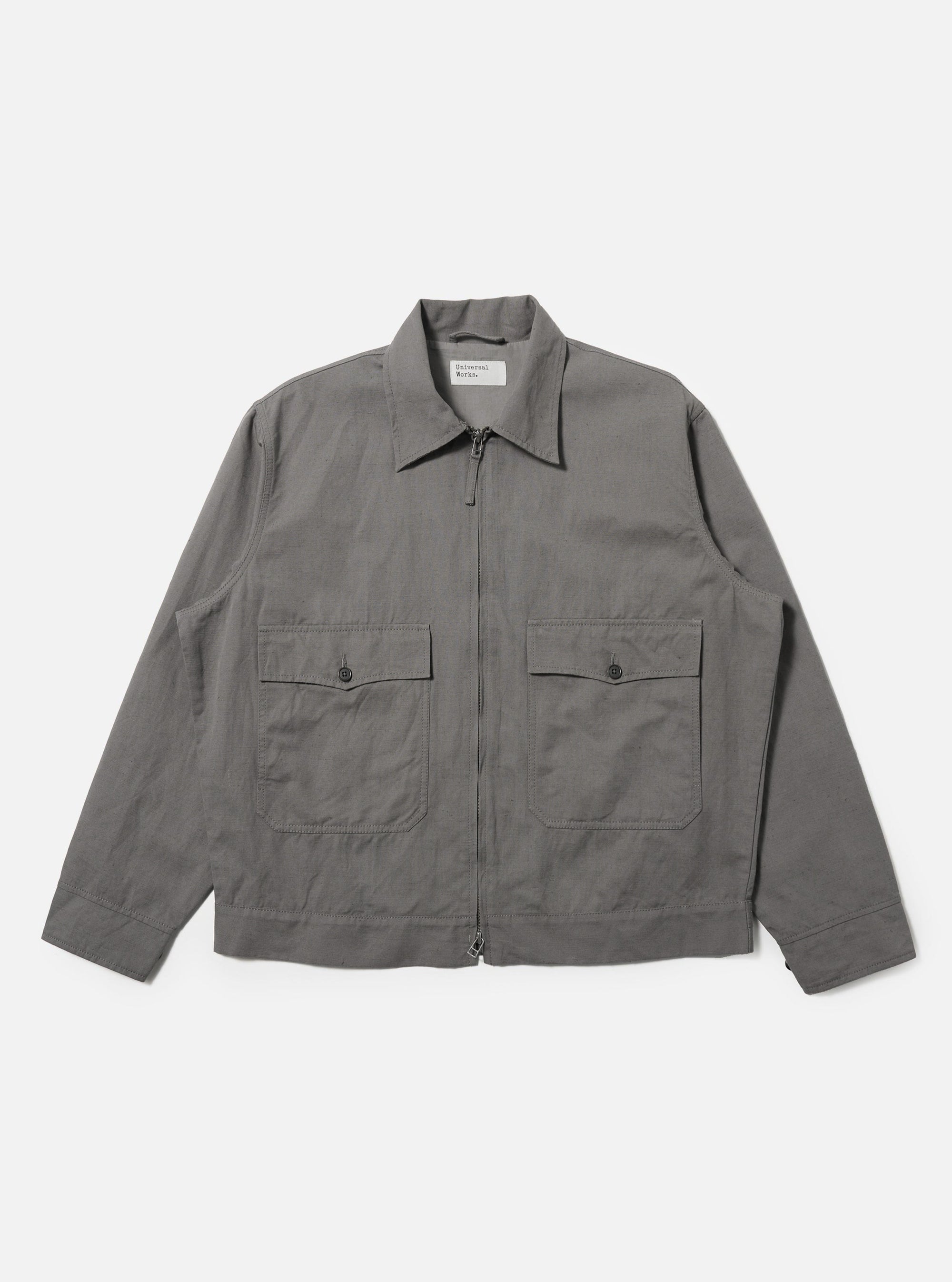 Mid Grey Linen Slub Weave E130 Jacket