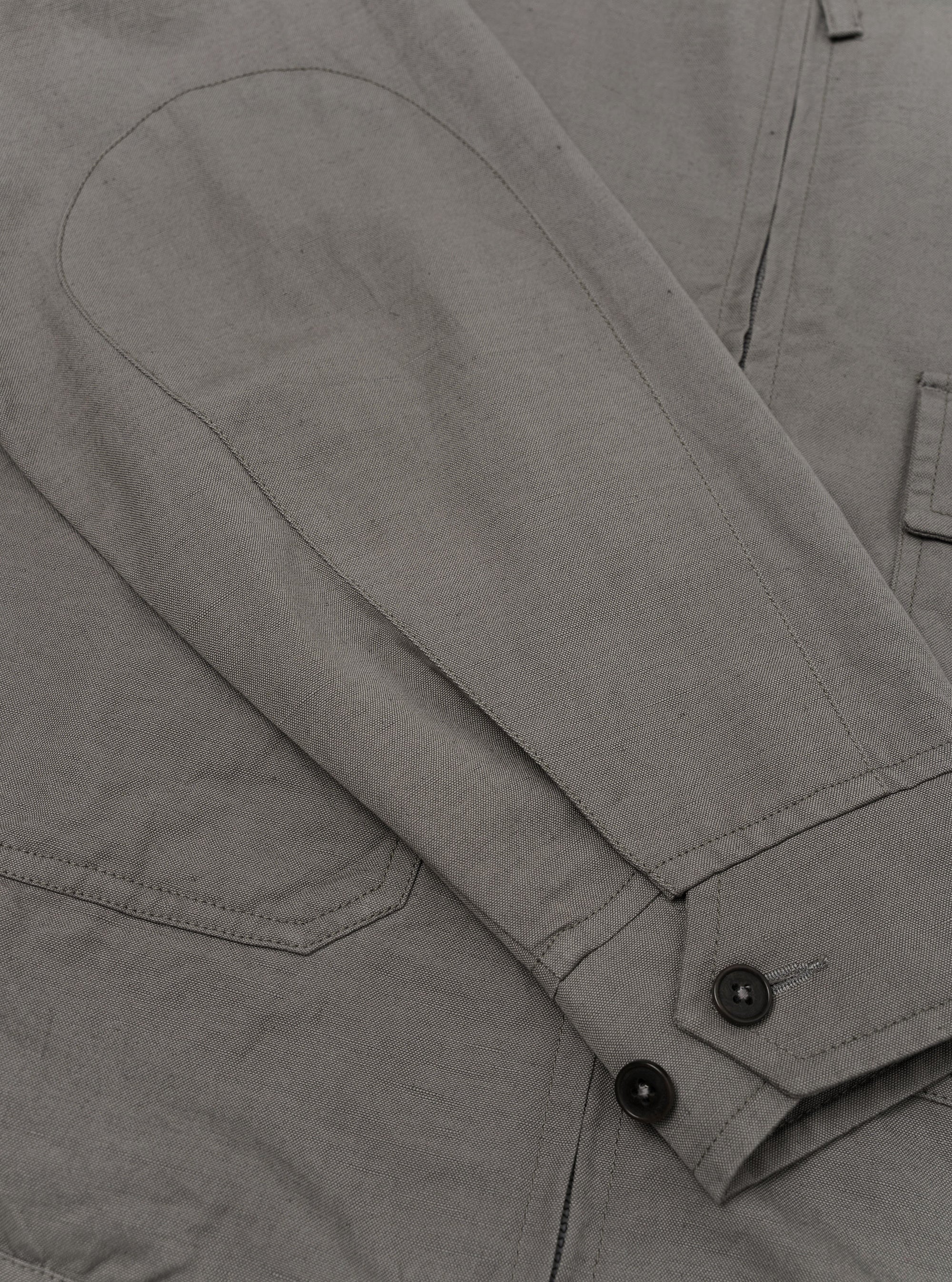 Mid Grey Linen Slub Weave E130 Jacket