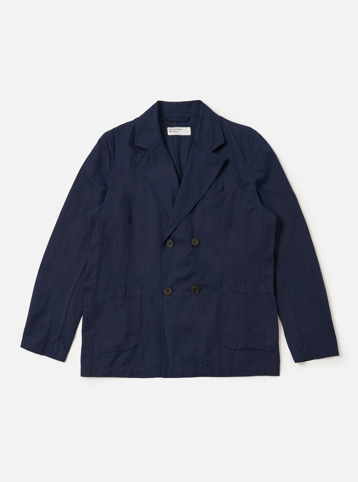 Navy Linen Slub Weave Manor Jacket